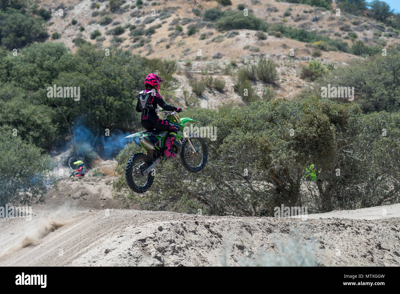 Motocross racing at California track Stock Photo Alamy
