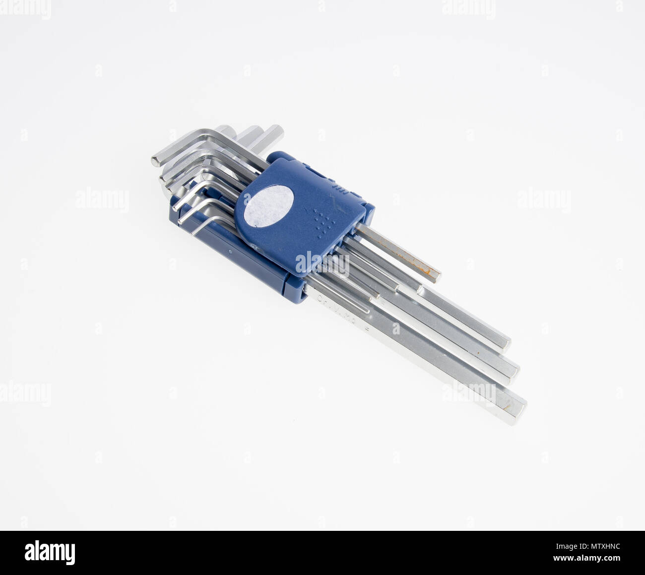 Allen key or Allen wrench key set on a background Stock Photo Alamy