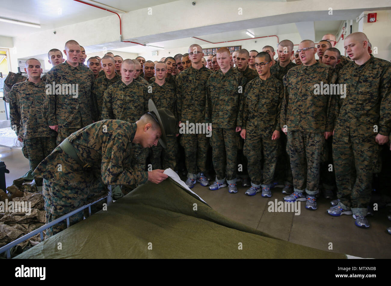 During pick up at Marine Corps Recruit Depot San Diego, Kilo Company ...