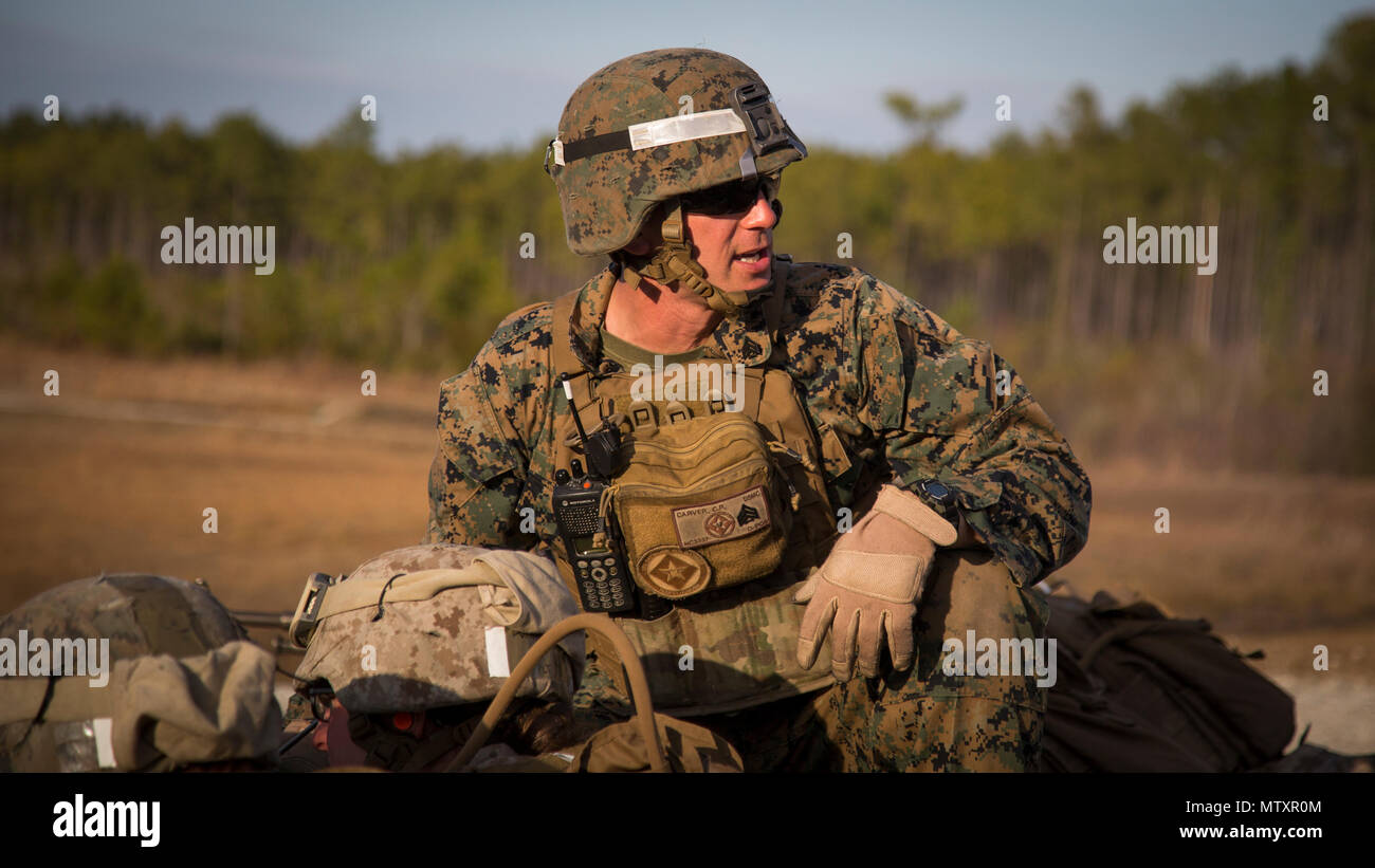 U.S. Marine Corps Sgt. Cameron P. Carver, a combat instructor assigned