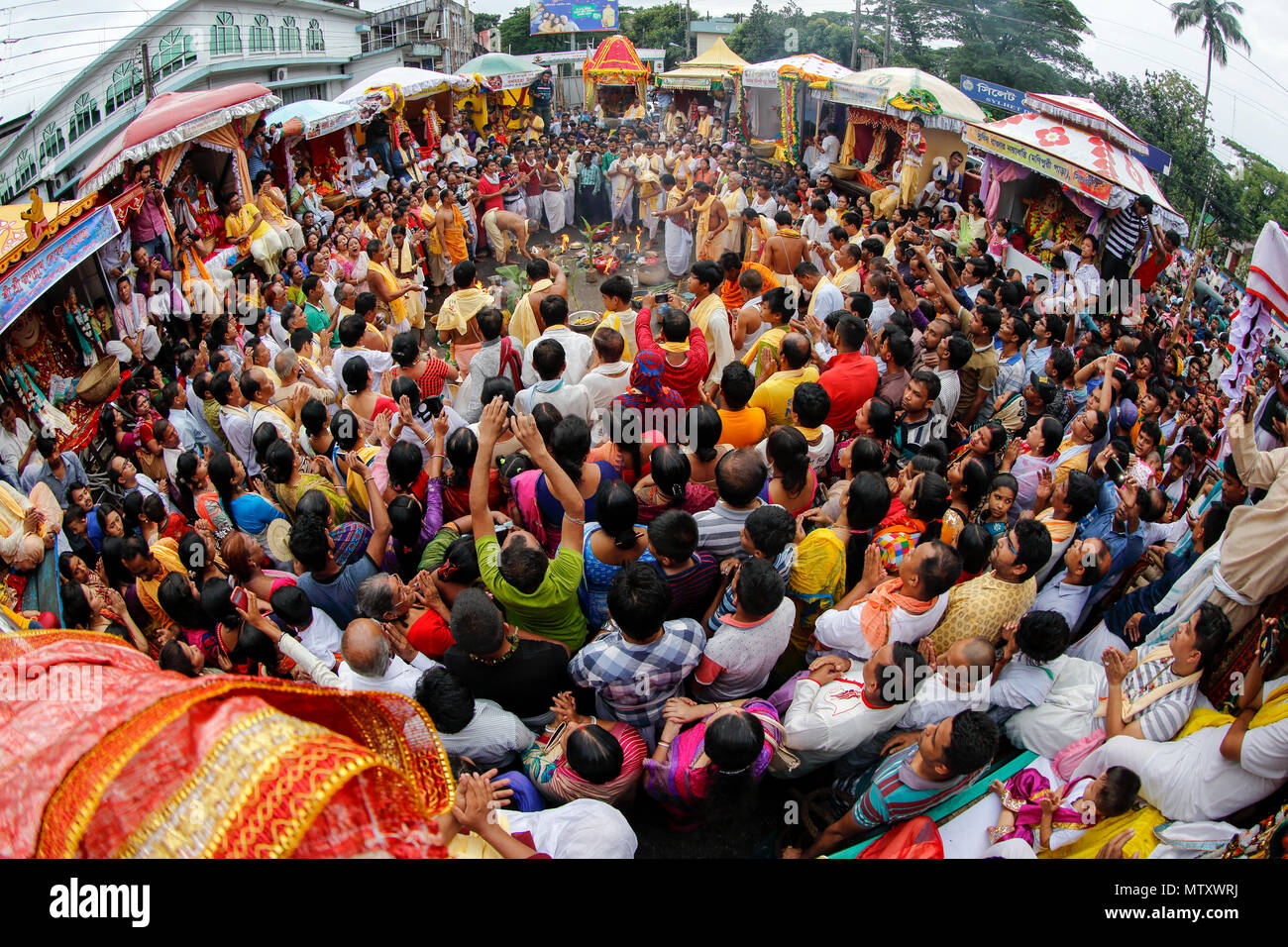 'Rathyatra' the journey of Jagannath, Sylhet, Bangladesh. Stock Photo