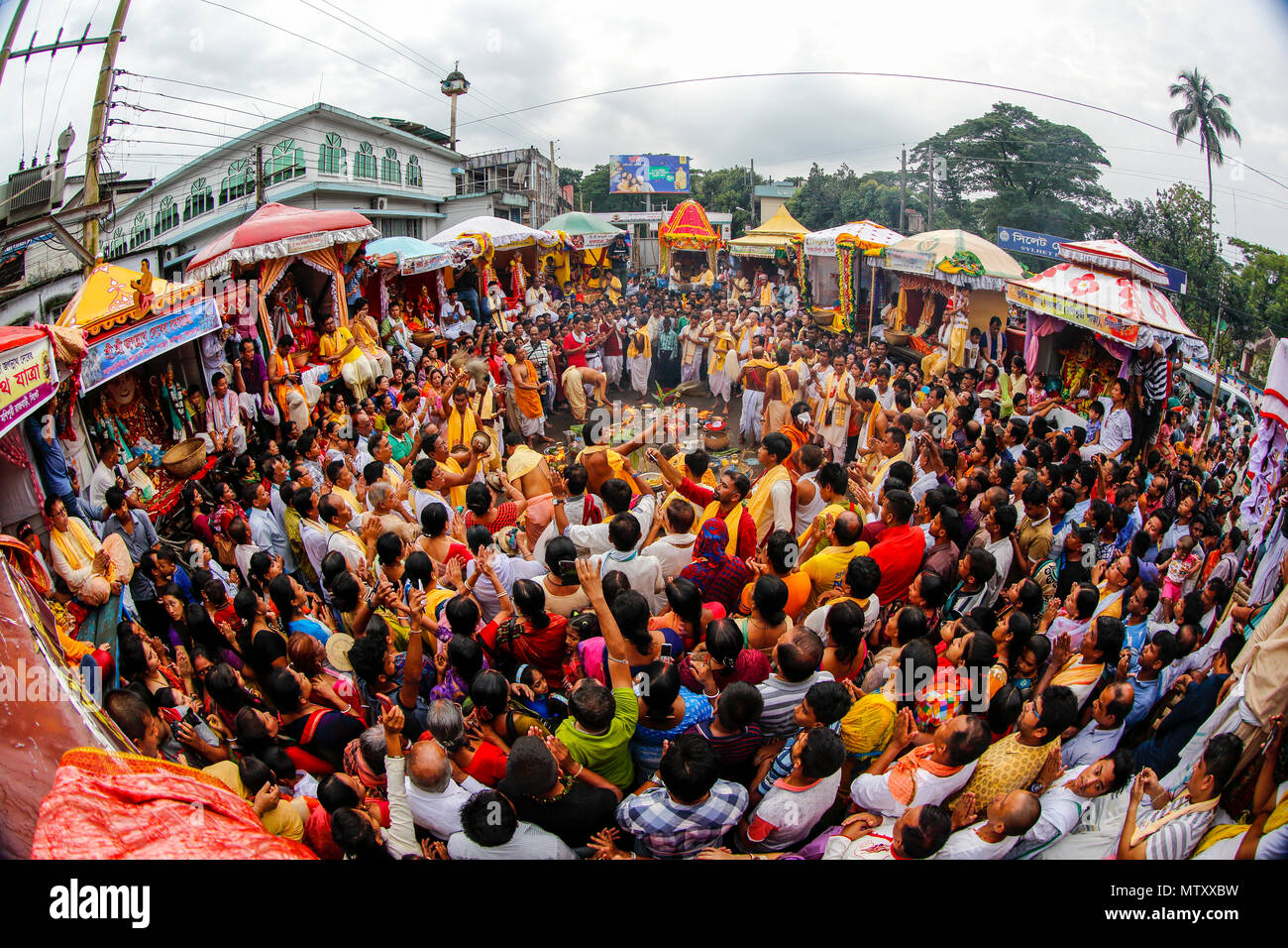 'Rathyatra' the journey of Jagannath, Sylhet, Bangladesh. Stock Photo
