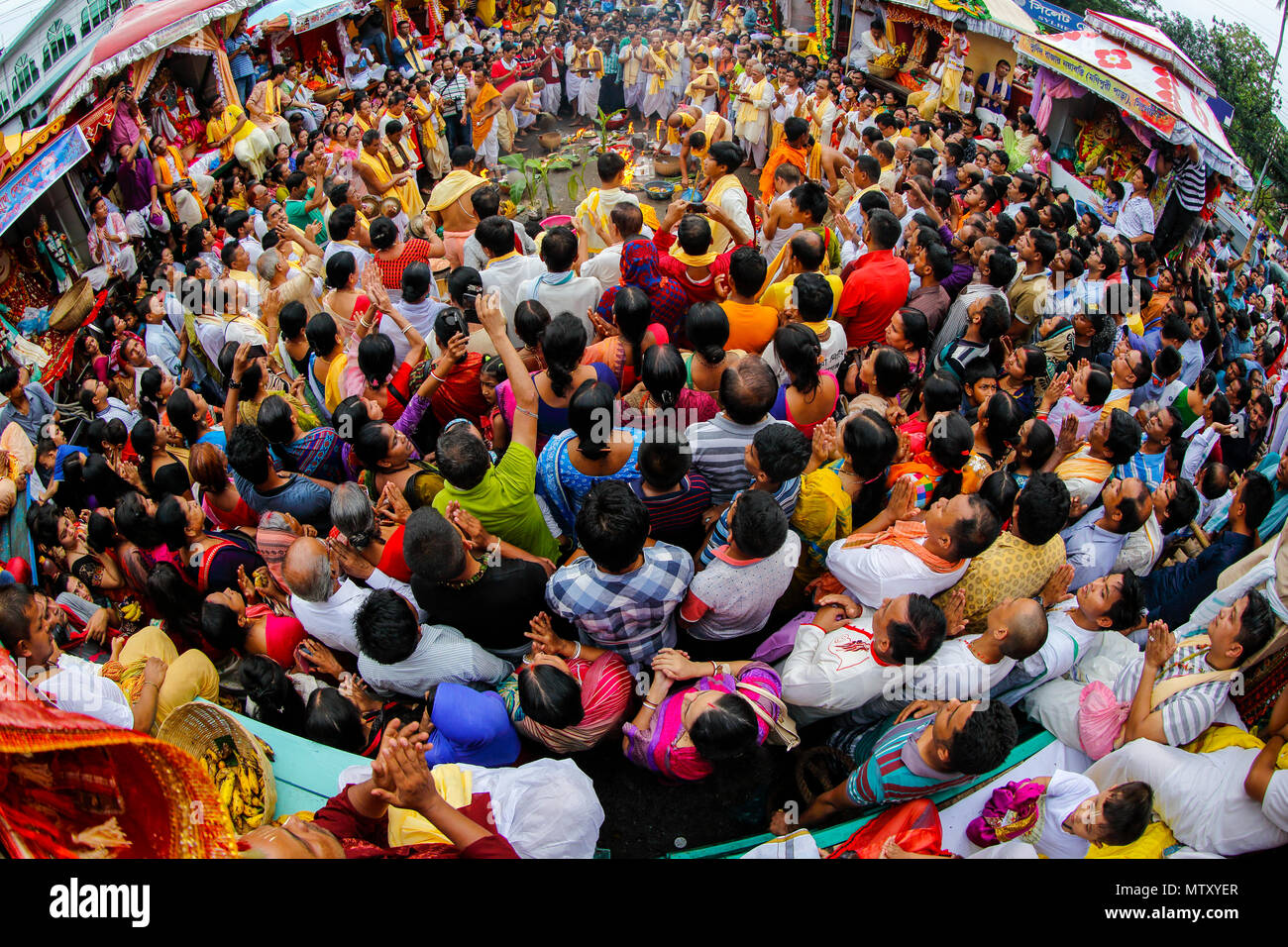 'Rathyatra' the journey of Jagannath, Sylhet, Bangladesh. Stock Photo