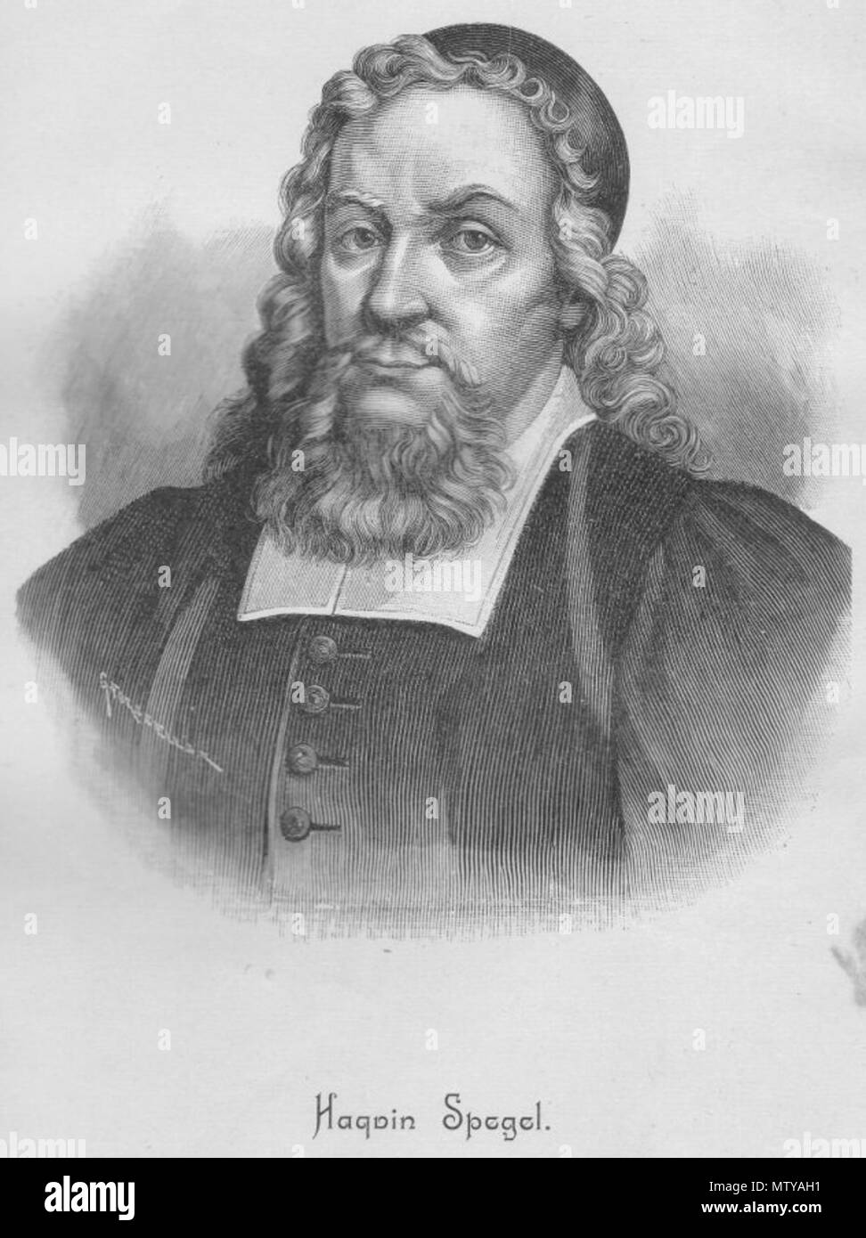 .  Svenska: Haqvin Spegel (1645-1714), svensk psalmförfattare. English: Haqvin Mirror (1645-1714), Swedish hymn writer.     568 Spegel Haqvin Stock Photo