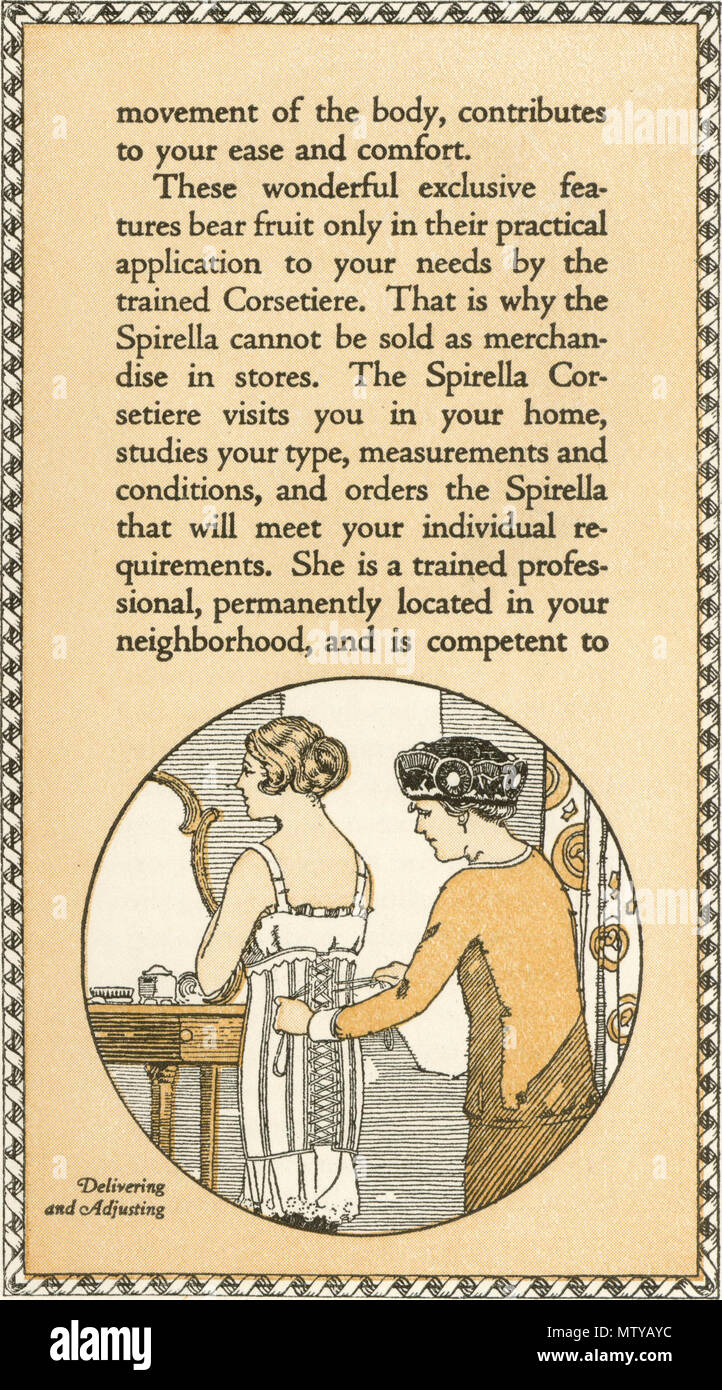 English: a advertising for spirella corset . 1924. Spirella 569