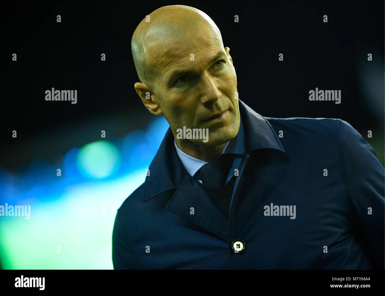Viigo, 07 enero 2018. Partido liga 2017-18. RC Celta - Real Madrid. Zidane, entrenador  Real Madrid