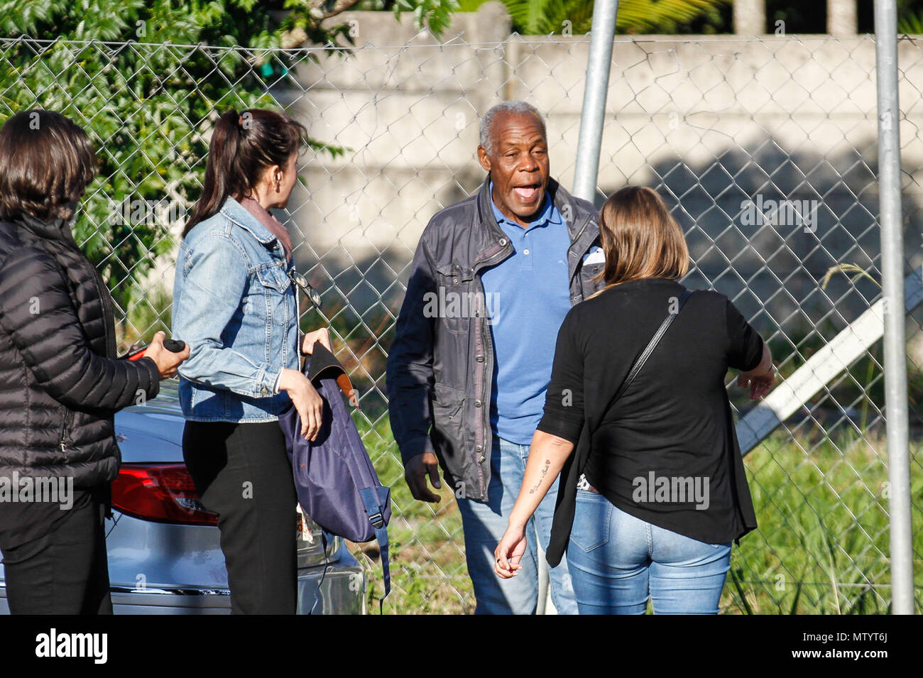 Curitiba, Brazil. May 31, 2018 - Curitiba, ParanÃ, Brasil - American actor Danny Glover visited the Federal Police Superintendent in Curitiba (Brazil), on Thursday afternoon (31), to provide support and solidarity to Lula. He was accompanied by former President Dilma Rousseff (PT) Foto: Geraldo Bubniak Credit: Geraldo Bubniak/ZUMA Wire/Alamy Live News Stock Photo