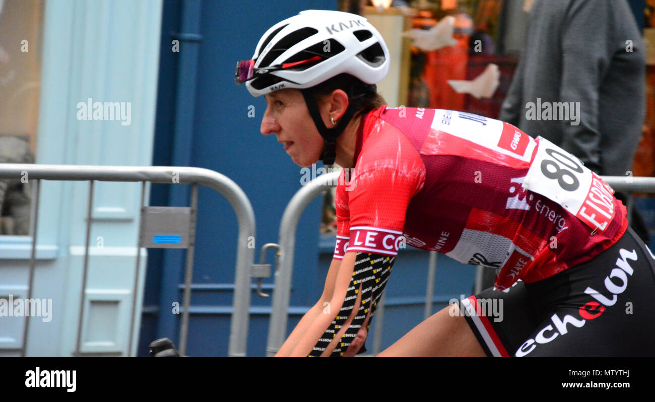 Salisbury, Wiltshire, UK. 31st May 2018. 2018 OVO Energy Tour Series Grand Final. Nikki Juniper of team NJC-Biemme-Echelon and winner of the women's individual race. Credit: JWO/Alamy Live News Stock Photo