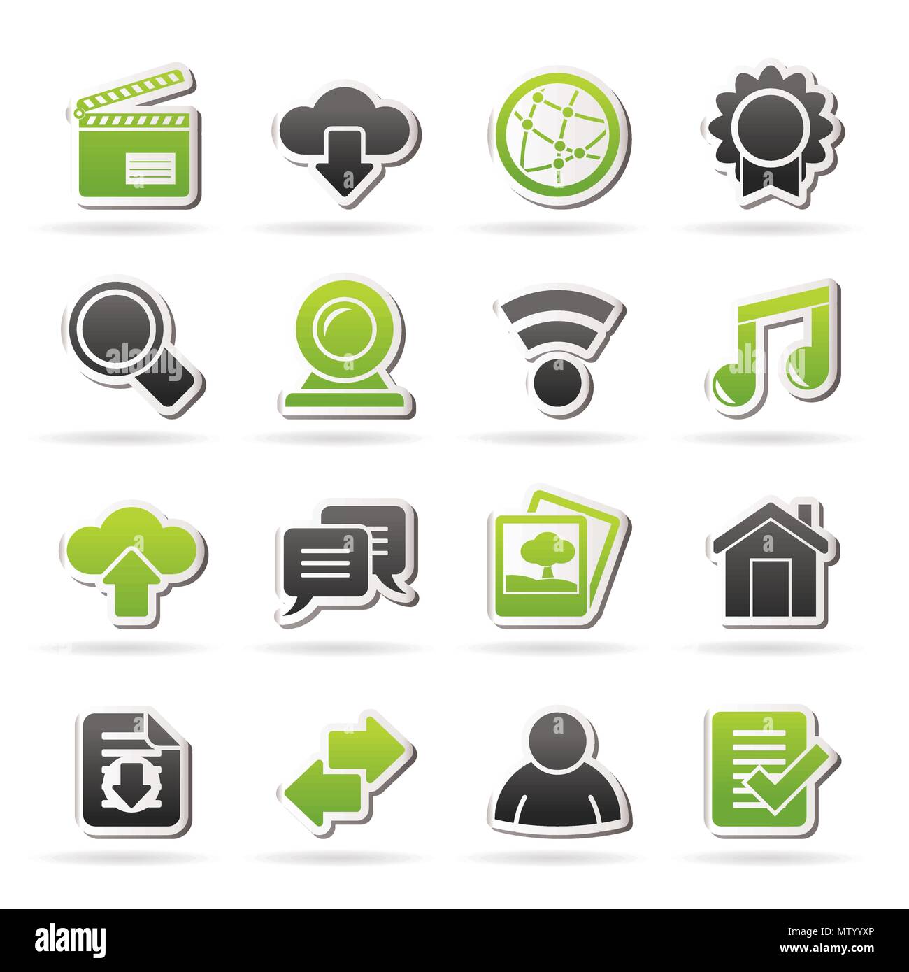 Internet and website icons - vector icon set Stock Vector Image & Art ...