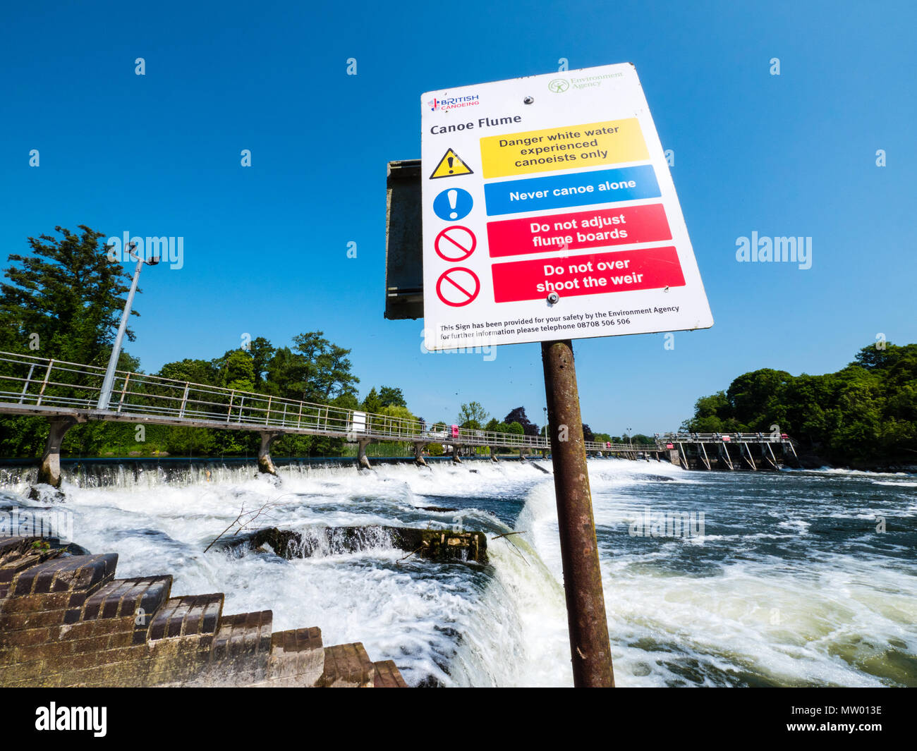 Boulters Weir at Boulters Lock, River Thames, Maidenhead, Berkshire