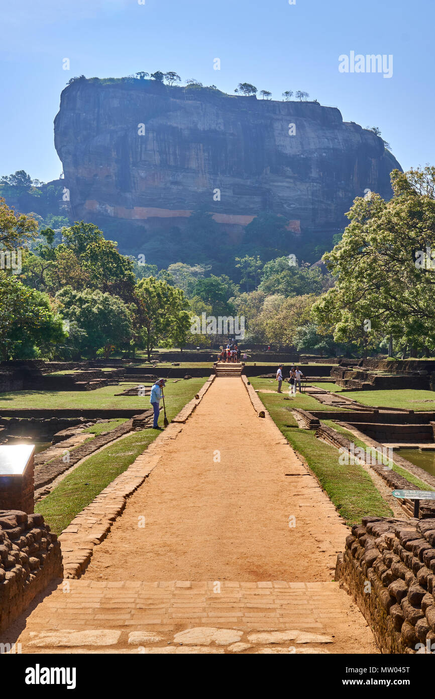 Sigiriya Rock, Matale District, Sri Lanka Stock Photo