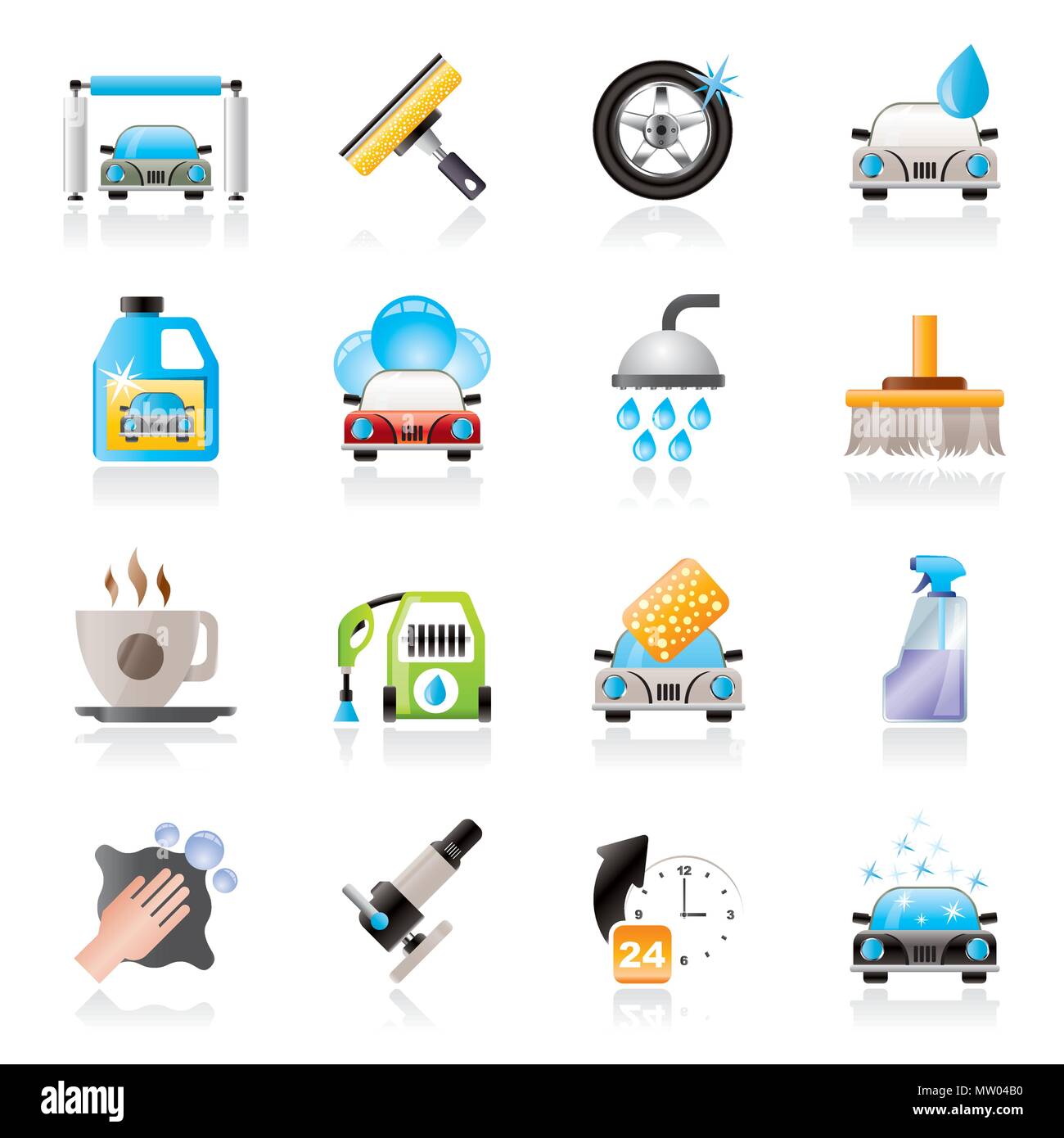 Professional hand car wash Stock Vector Images - Alamy
