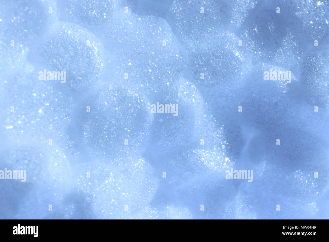 Night Blue Foam Plastic Texture. Abstract Styrofoam Background. Macro
