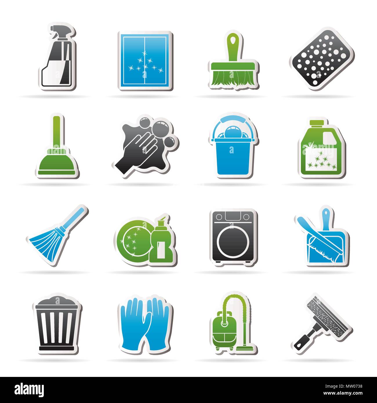 Cleaning and Hygiene icons - vector icon set Stock Vector Image & Art ...