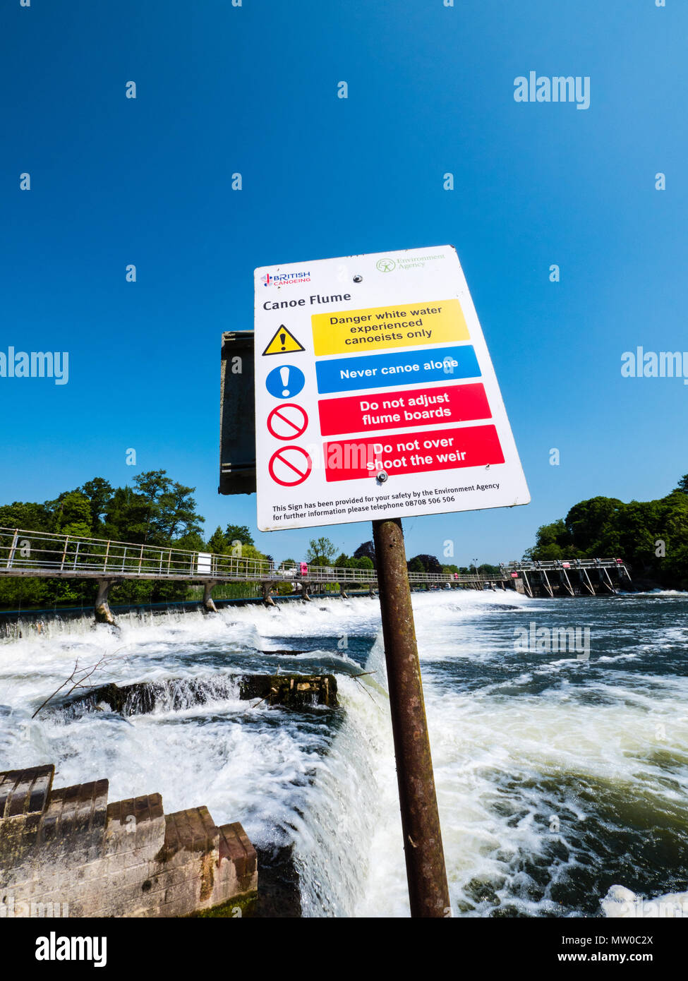 Boulters Weir at Boulters Lock, River Thames, Maidenhead, Berkshire