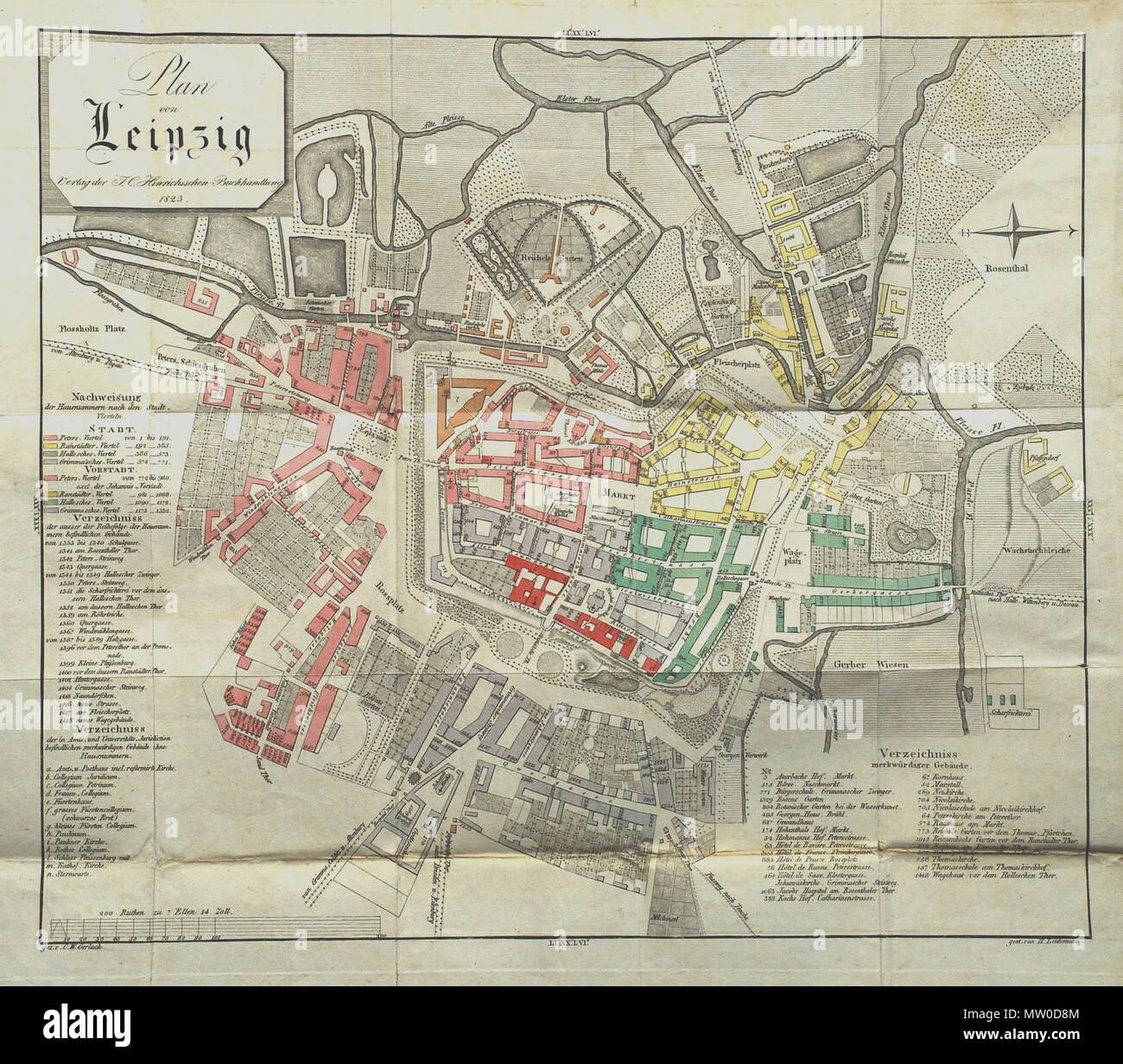 Historic map of leipzig hi-res stock photography and images