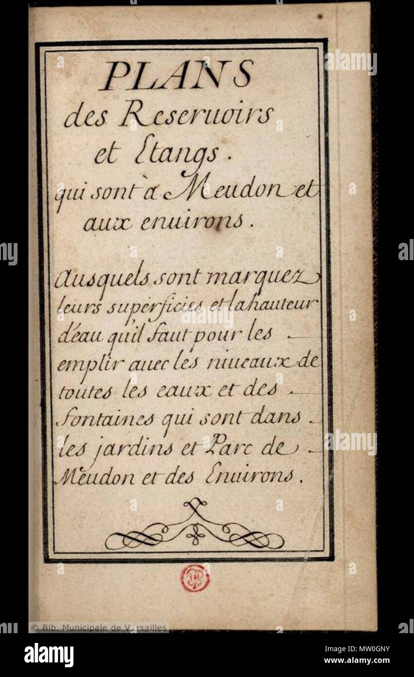 488 Plans réservoirs de Meudon 3 Stock Photo