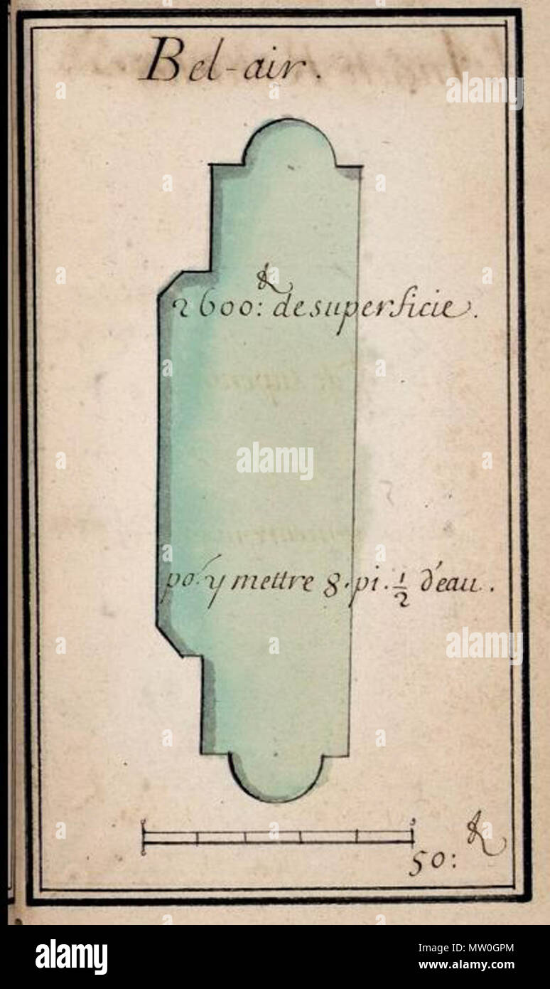 488 Plans réservoirs de Meudon 9 Stock Photo