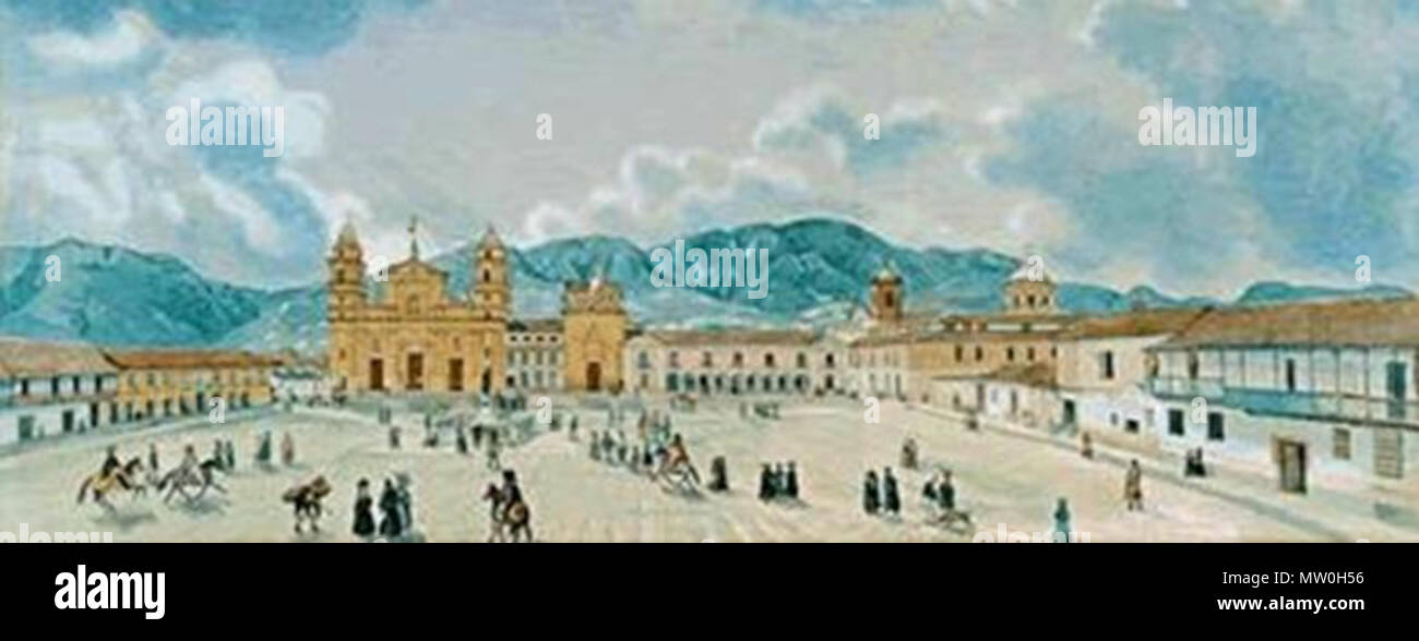 489 Plaza Mayor de Bogotá, 1846-2 Stock Photo