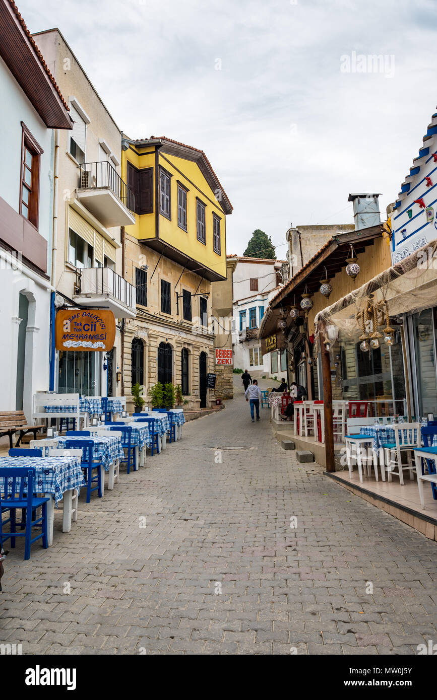 Street view at Cesme, Izmir, Turkey Stock Photo