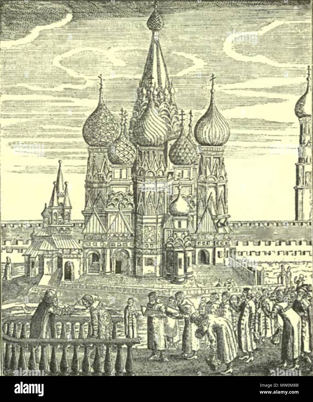 Saint Basil's Cathedral, Moscow (1555-1561) . 17th century. Unknown 565  Sobor vasilii blazhenn old Stock Photo - Alamy