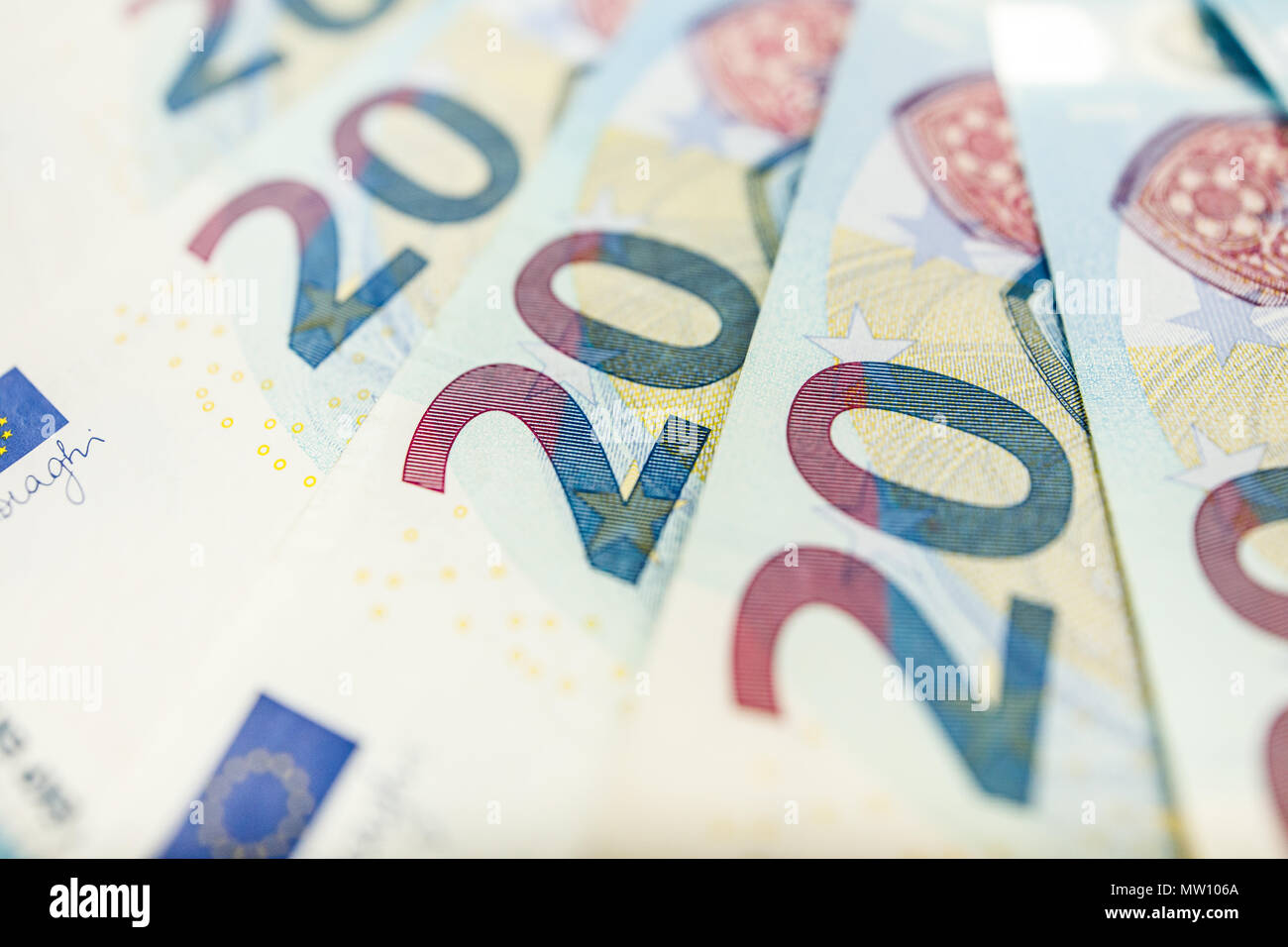 Euro money: closeup of banknotes and coins Stock Photo - Alamy