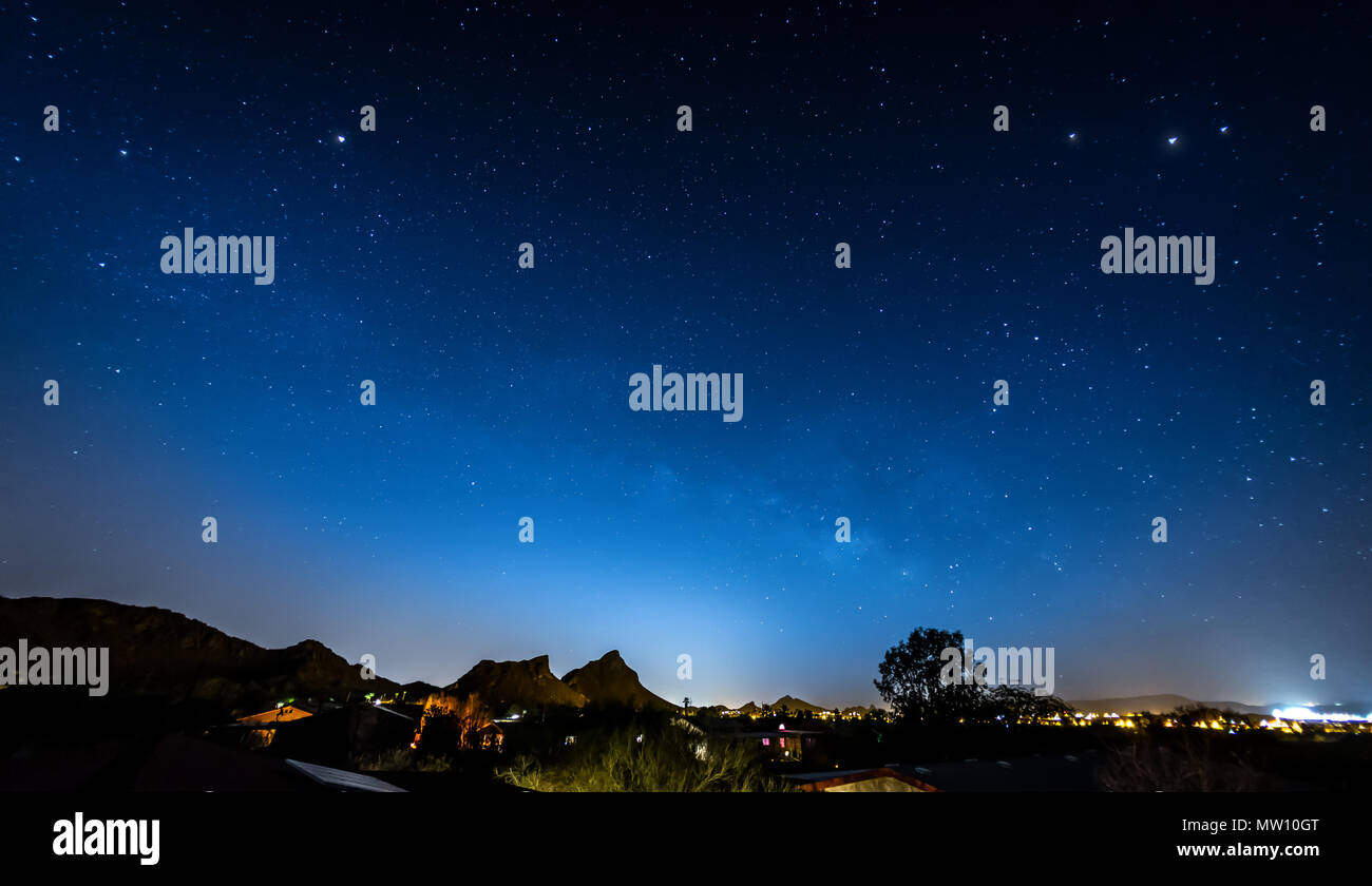 Blue Night Sky Stock Photo