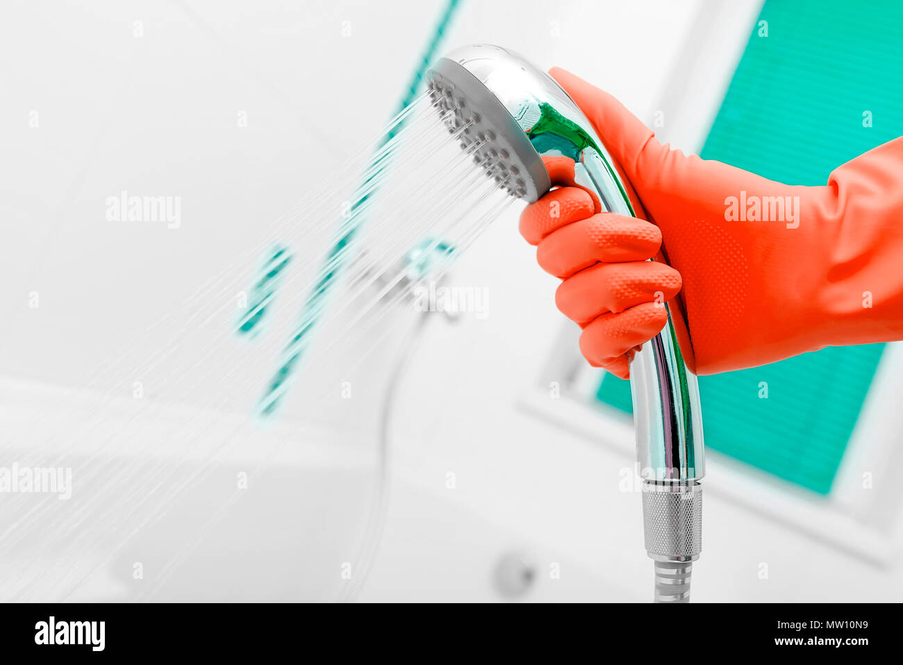 Housewife with rubber gloves hires stock photography and images Alamy