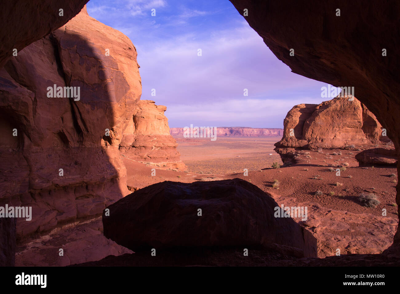 Framed Rock Landscape in Utah Stock Photo