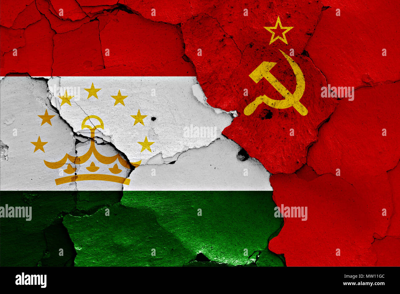  flags of Tajikistan and Soviet Union Stock Photo - Alamy Bildidee 