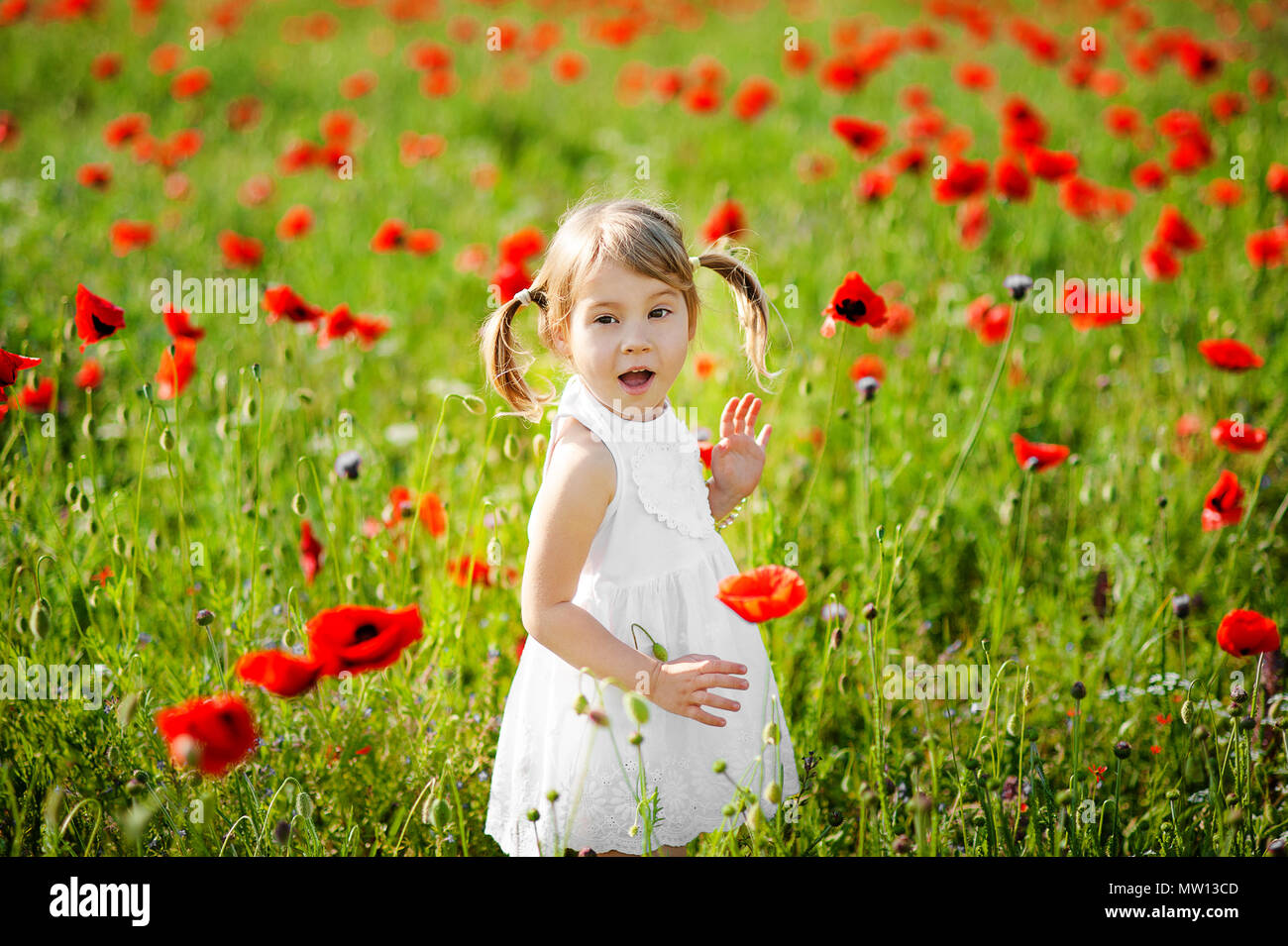 white dress with red poppies