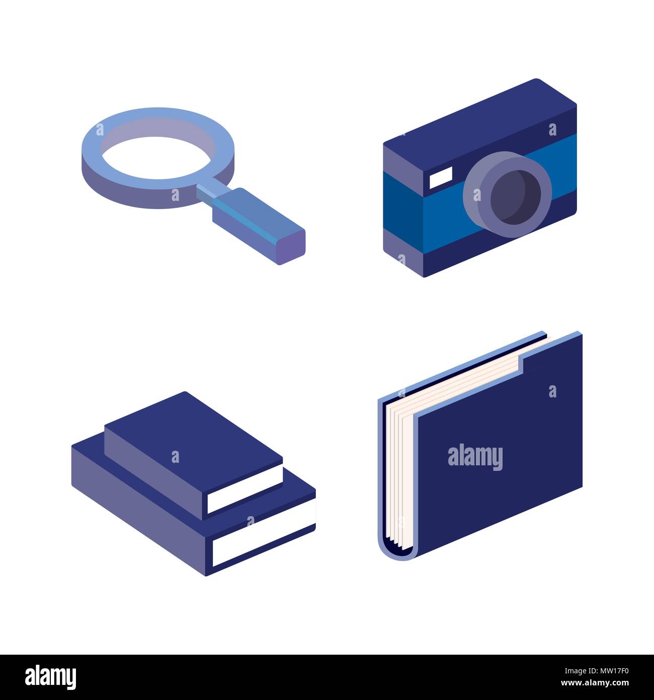 business concept isometric set icons Stock Vector