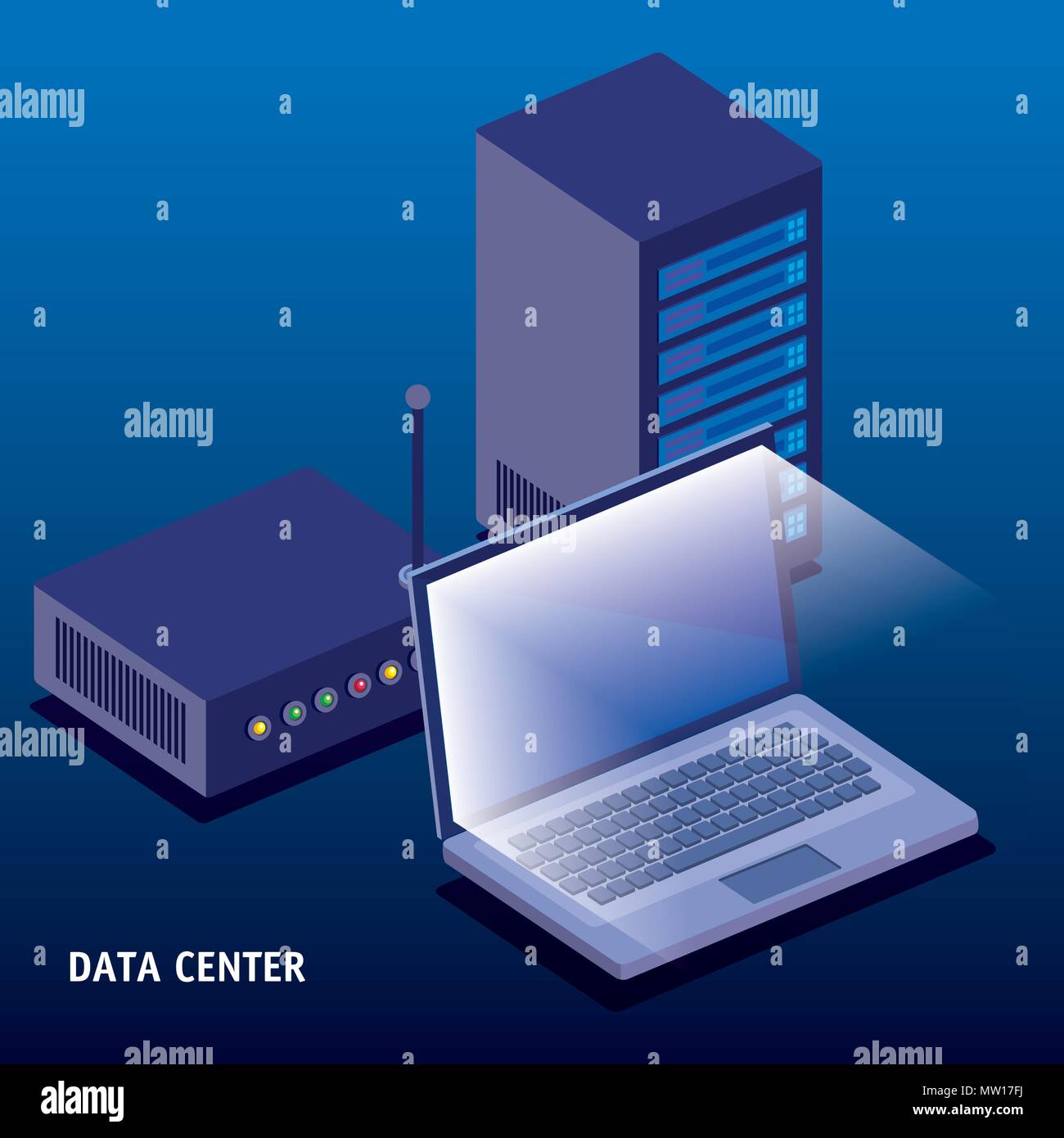 data center technology isometric icons Stock Vector Image & Art - Alamy