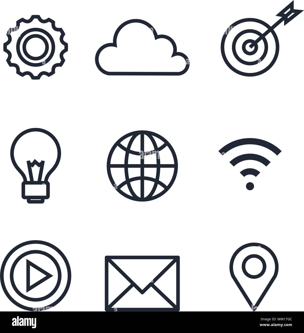 business concept isolated set icons Stock Vector Image & Art - Alamy