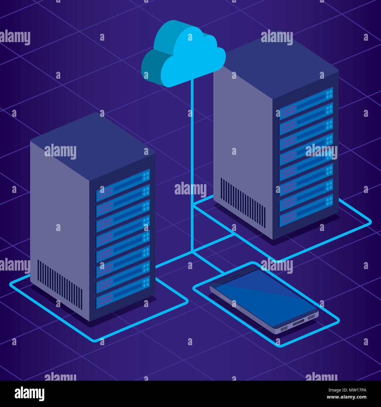 data center technology isometric icons Stock Vector Image & Art - Alamy