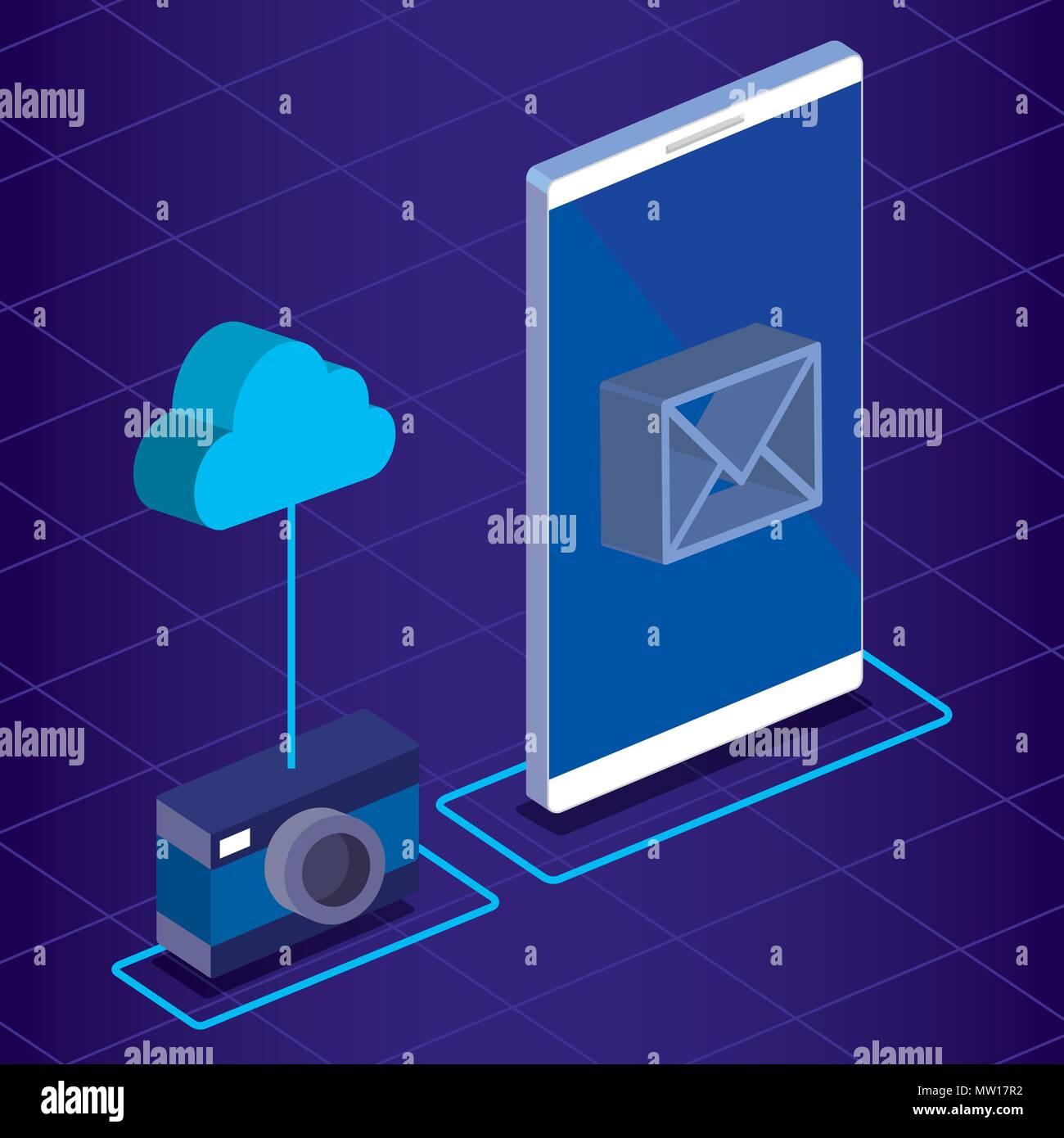 digital technology isometrics icons Stock Vector Image & Art - Alamy