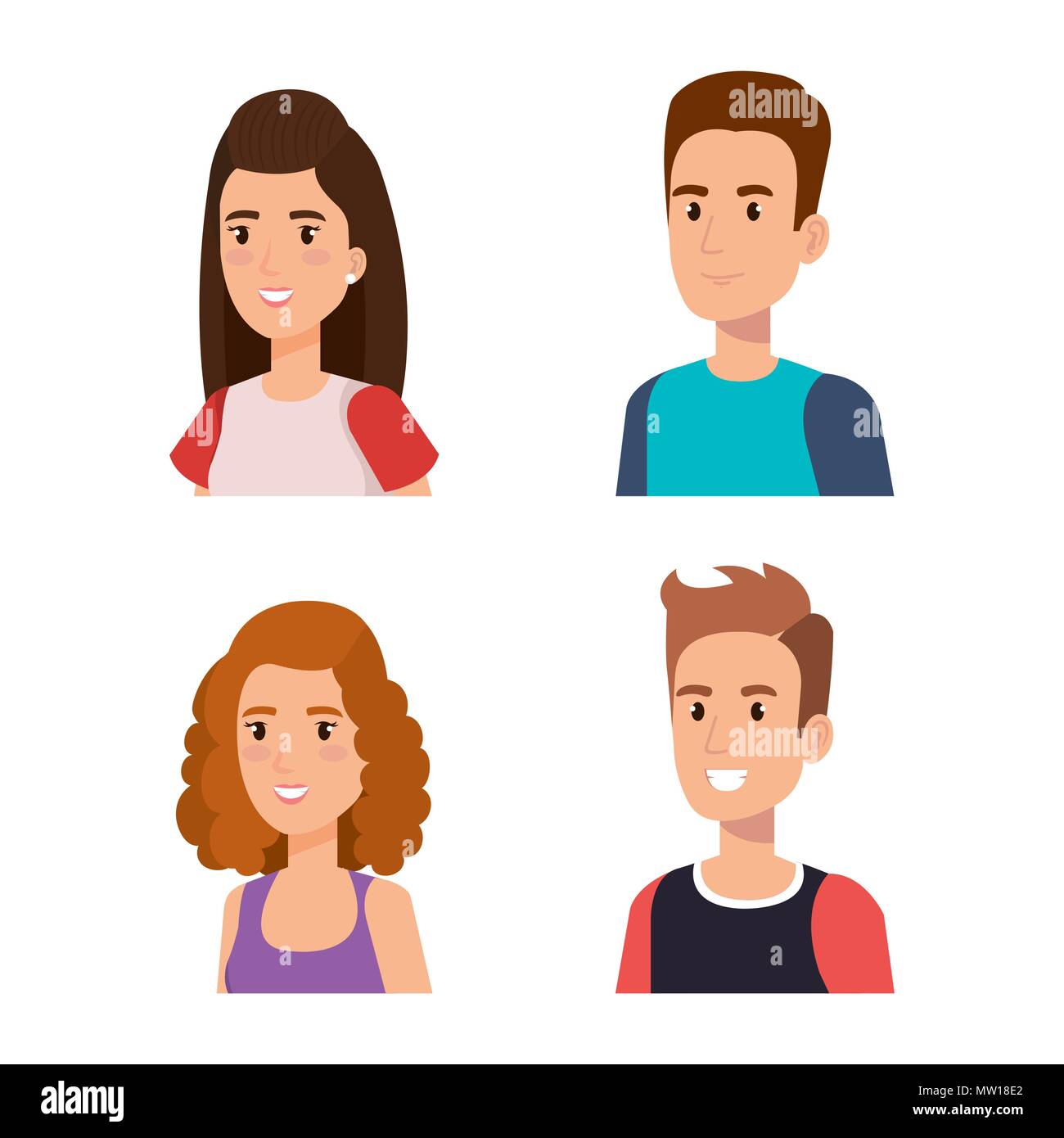 group of young people avatars Stock Vector Image & Art - Alamy