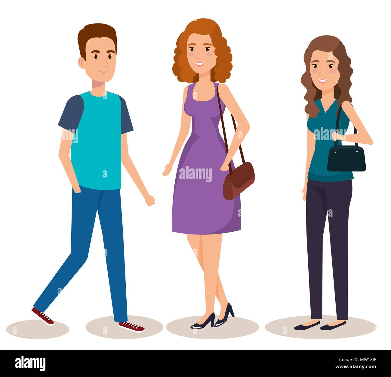group of young people avatars Stock Vector Image & Art - Alamy