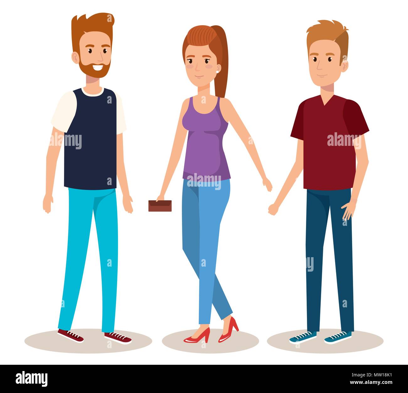 group of young people avatars Stock Vector Image & Art - Alamy