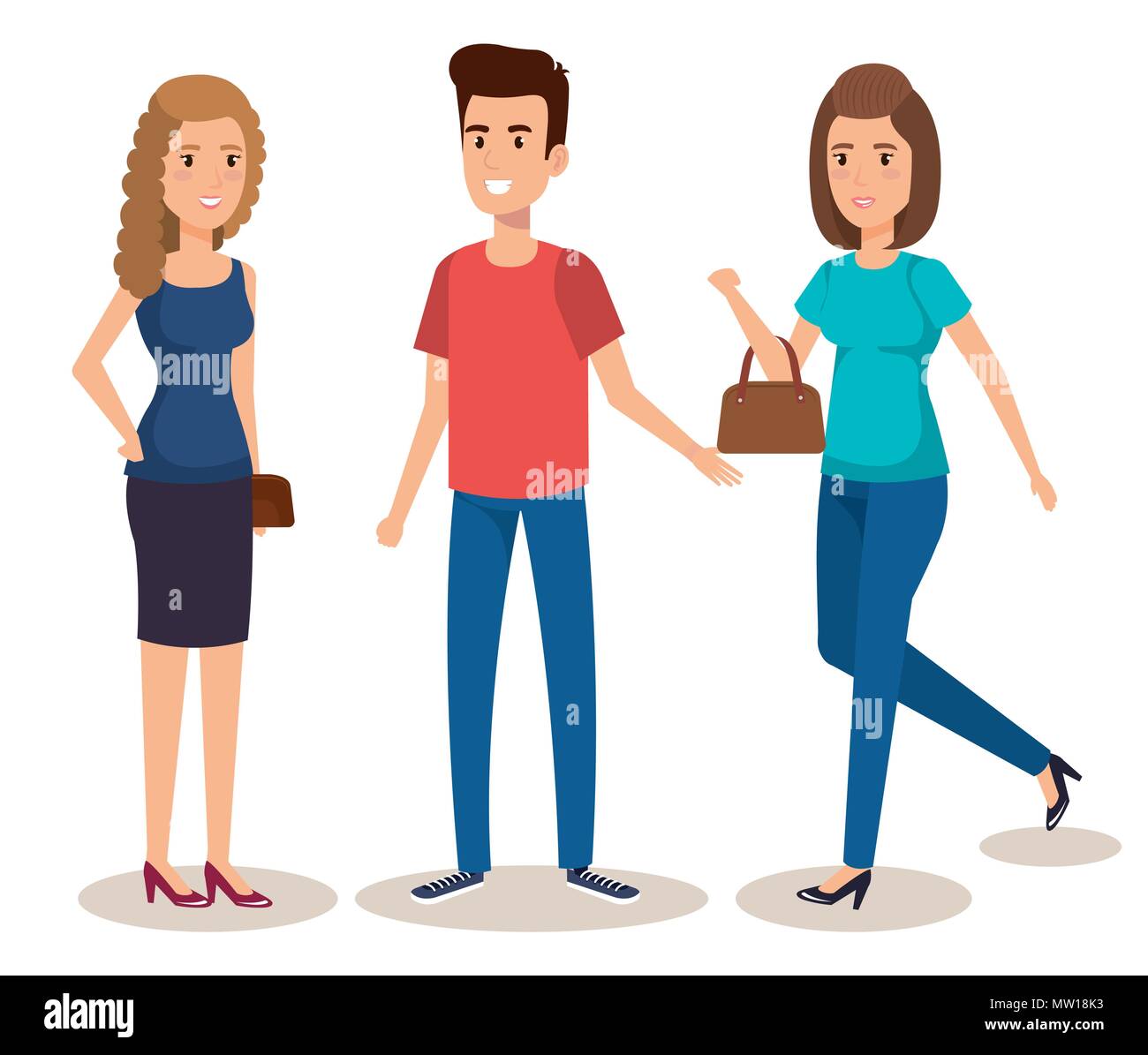 group of young people avatars Stock Vector Image & Art - Alamy