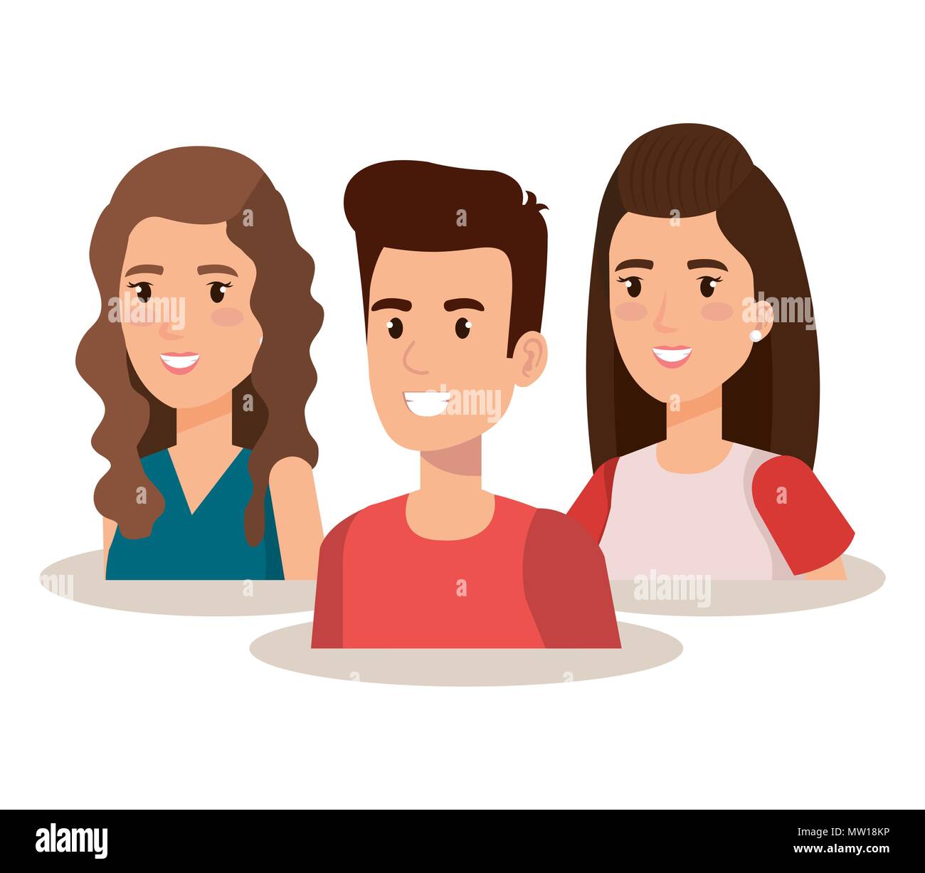 group of young people avatars Stock Vector Image & Art - Alamy