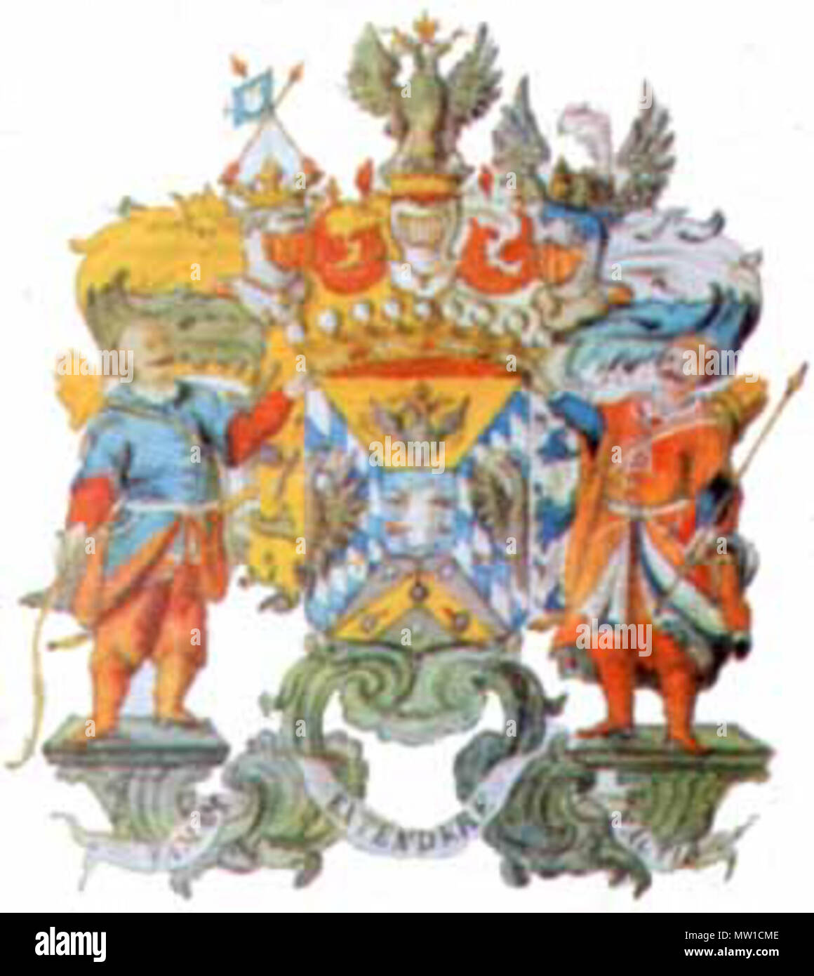 . English: Coat of arms of Alexey Razumovsky showing Ukrainian cossacks ...