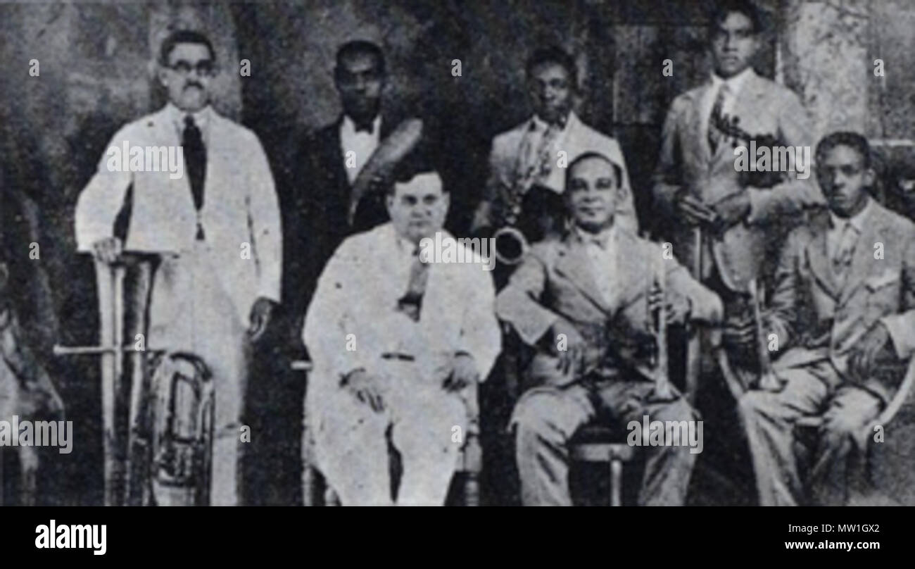 . English: photo of Pedro Stacholy and his jazz band Sagua . 1920s. Unknown 572 Stacholy72 Stock Photo