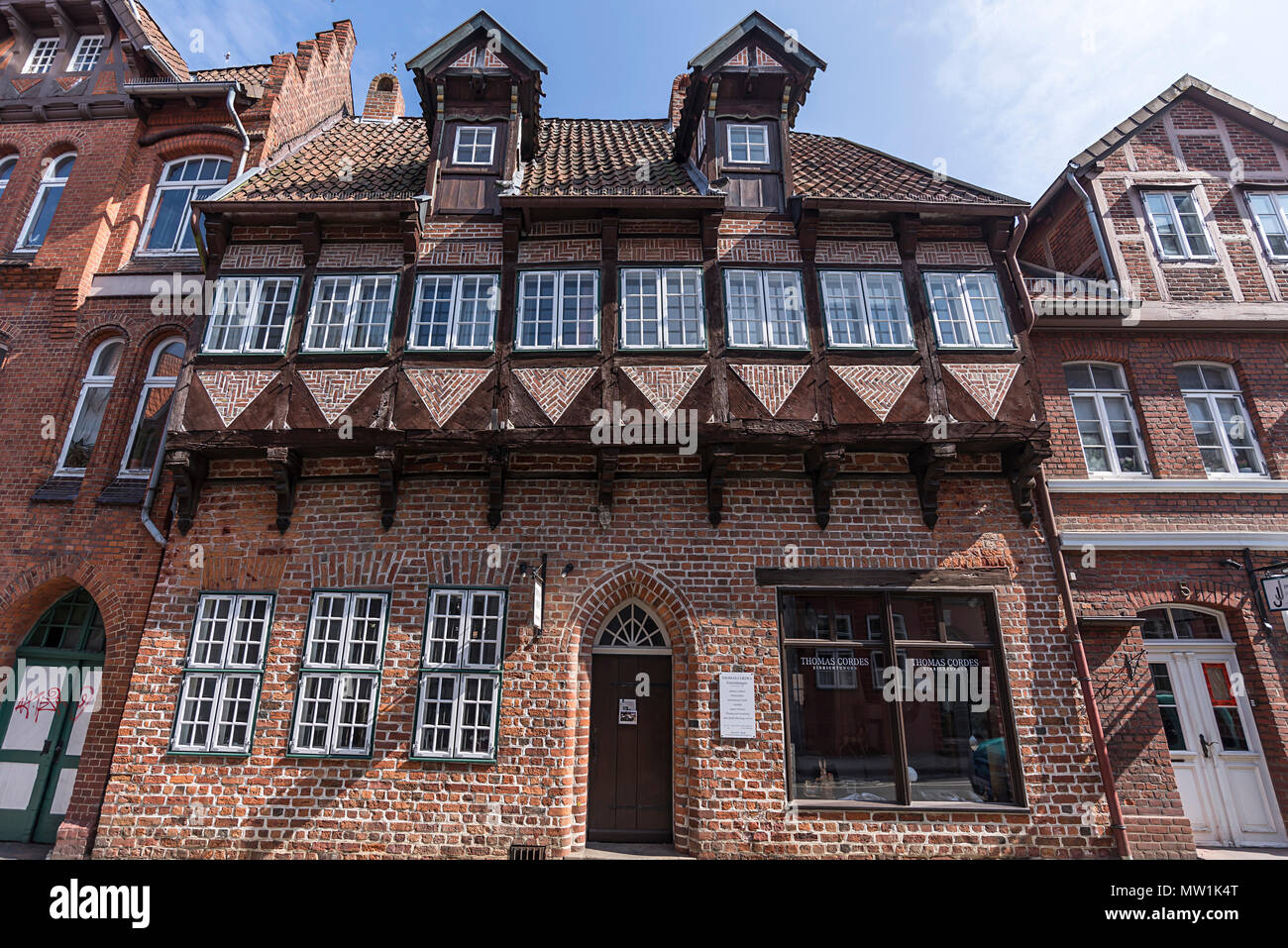 Historical house, brick architecture, old town, Lüneburg, Lower Saxony, Germany Stock Photo