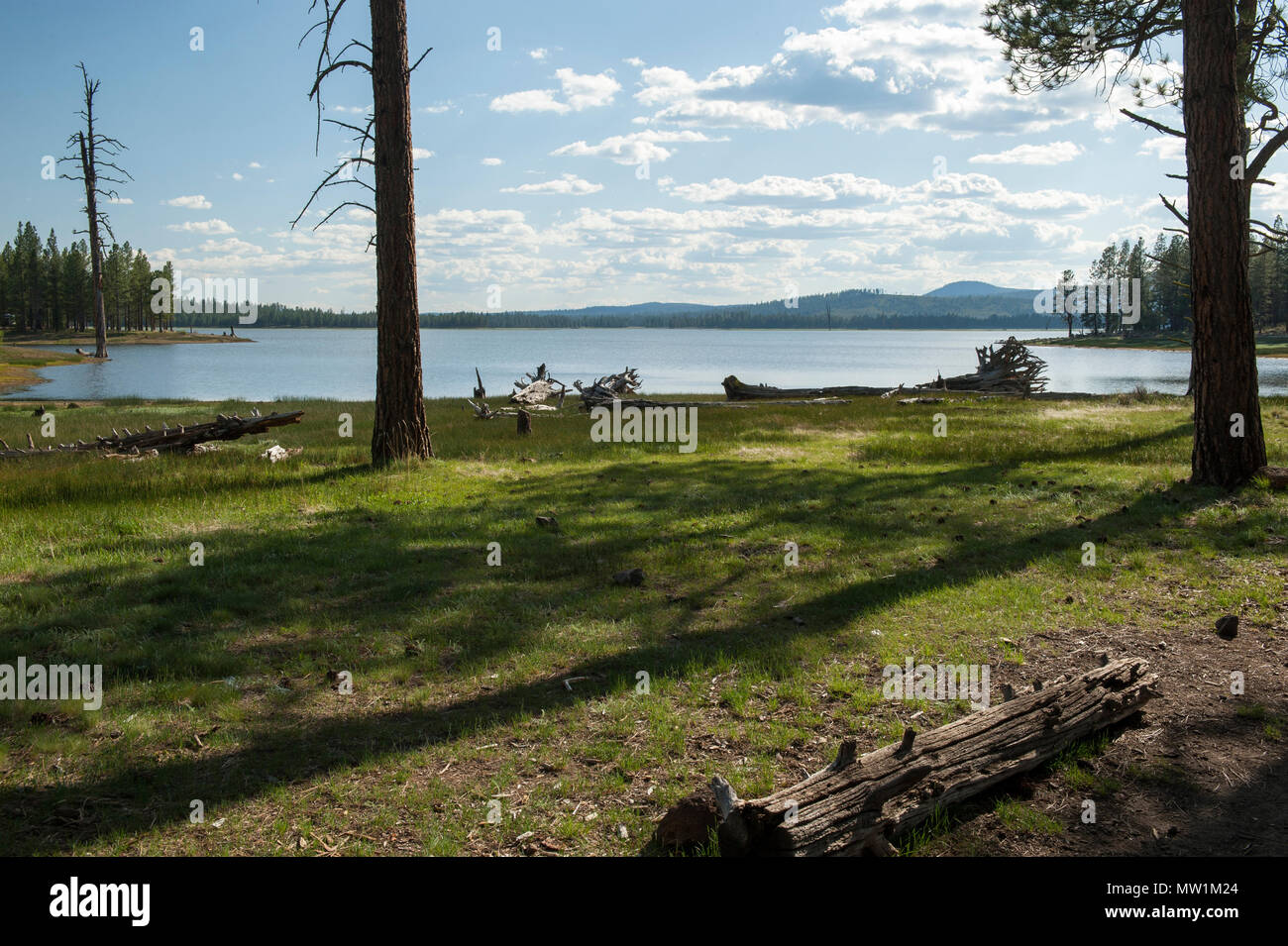 The view from an unofficial campsite on the East Bay of Thompson
