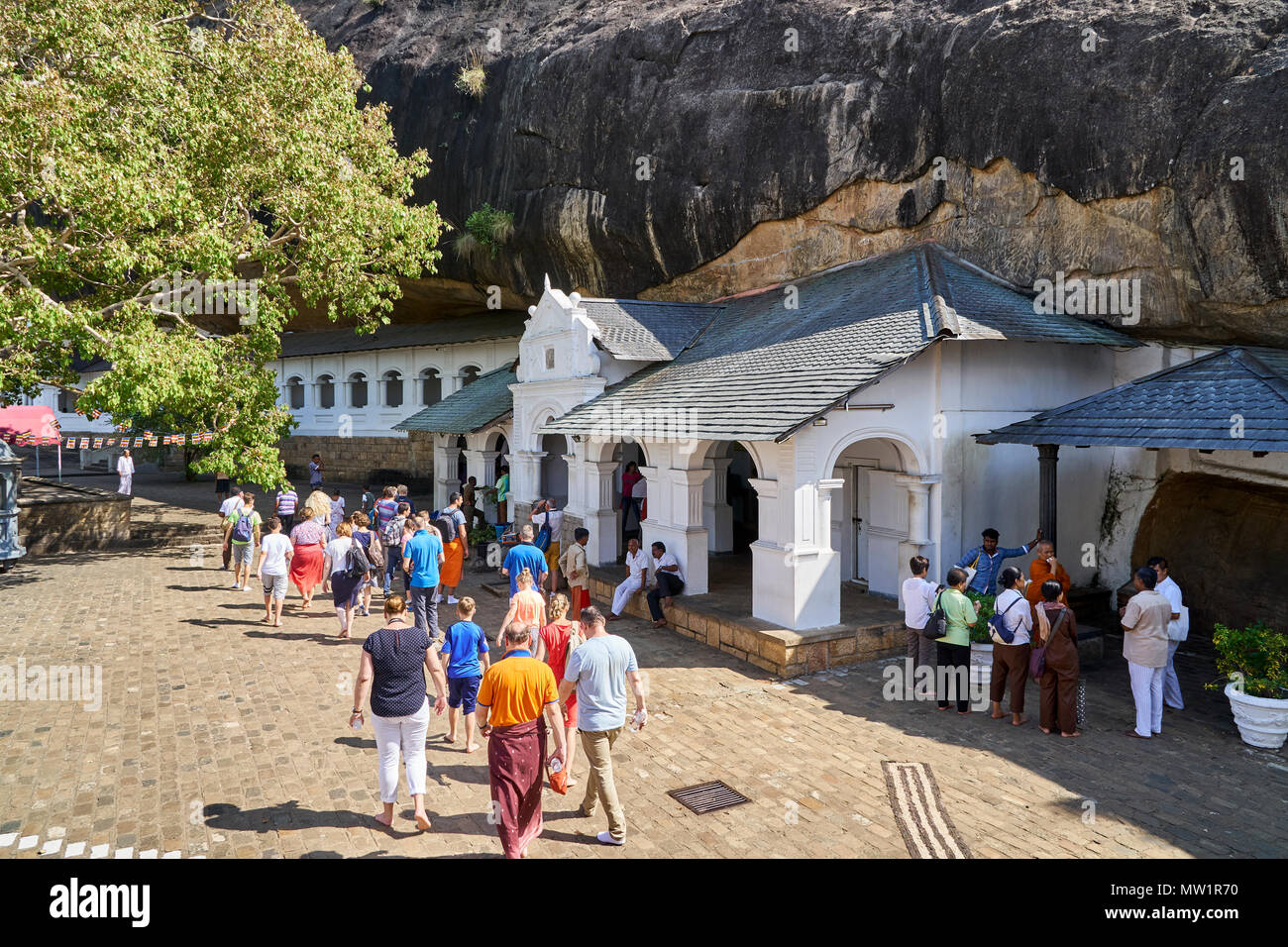 Exterior of Dambulla Cave Temple, Matale District, Sri Lanka Stock Photo