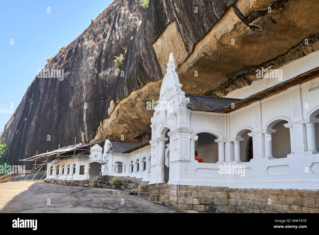 Exterior of Dambulla Cave Temple, Matale District, Sri Lanka Stock Photo