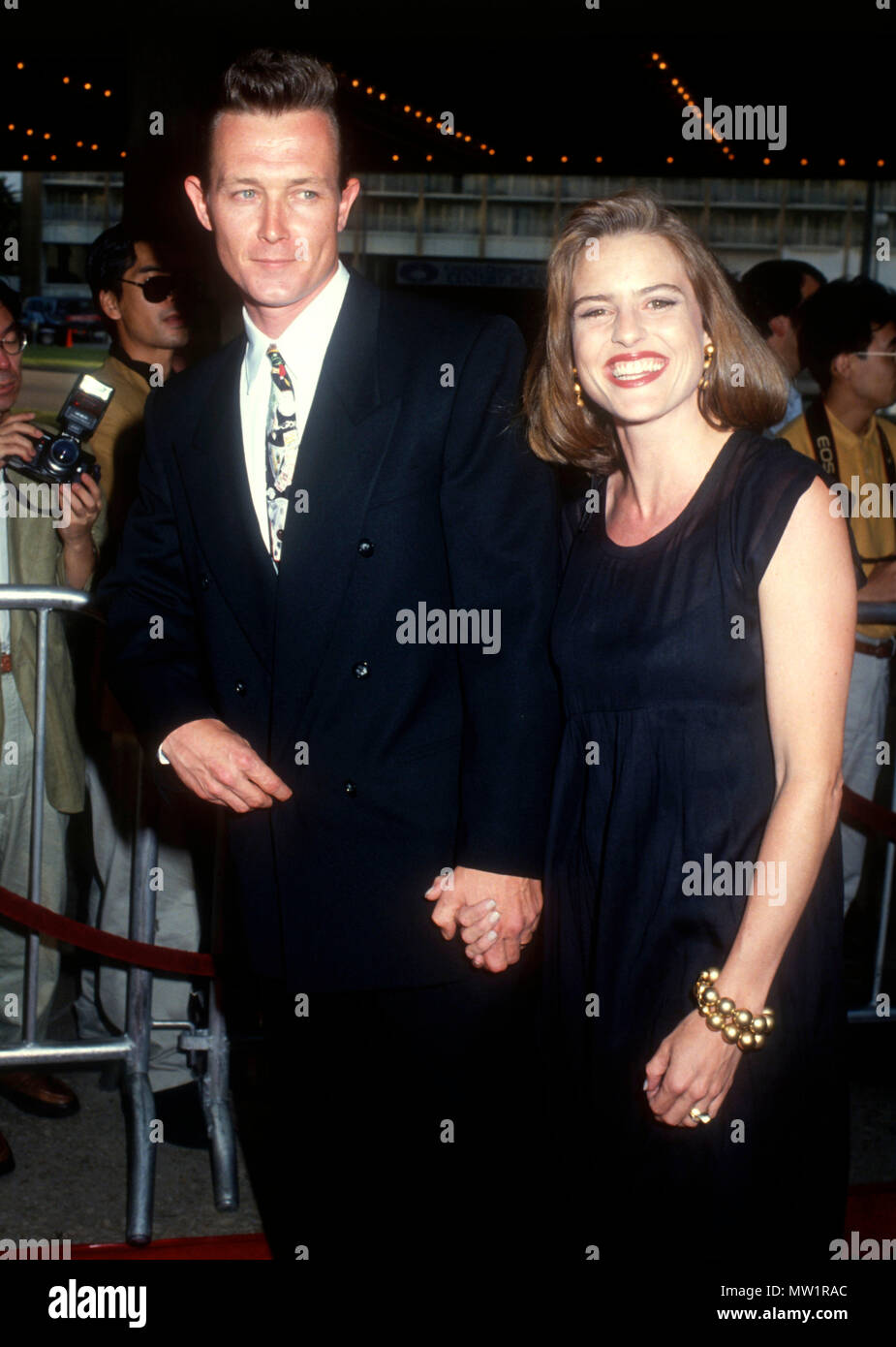 LOS ANGELES, CA - JULY 1: (L-R) Actor Robert Patrick and wife Barbara Patrick attend the 'Terminator 2: Judgement Day' Los Angeles Premiere on July 1, 1991 at Cineplex Odeon Cinemas in Los Angeles, California. Photo by Barry King/Alamy Stock Photo Stock Photo