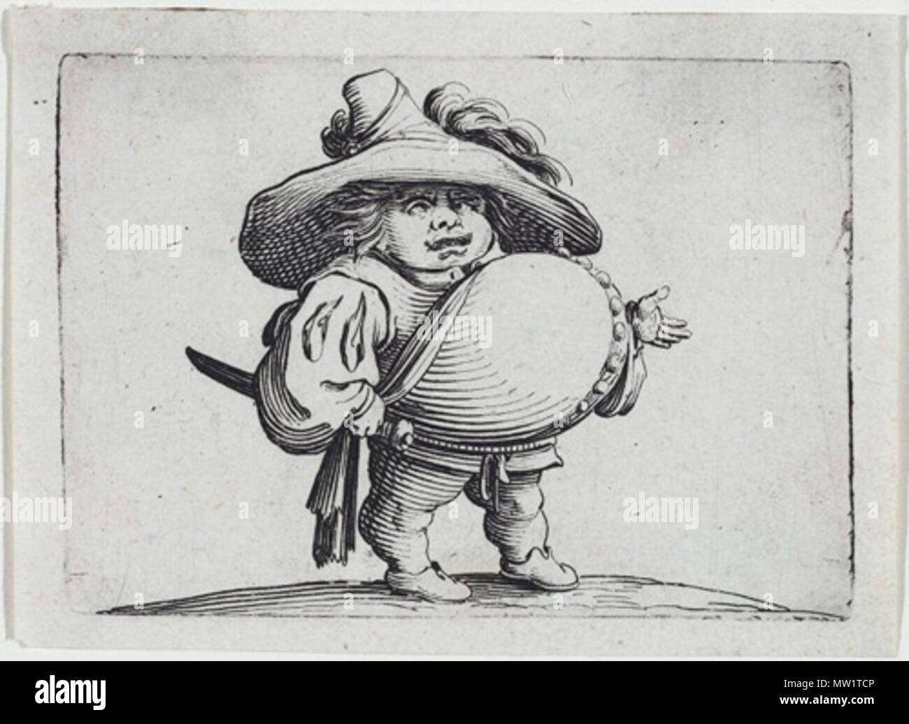 . Mansion House Dwarf . before 1635. Jacques Callot (1592-1635) 391 Mansion House Dwarves Stock Photo