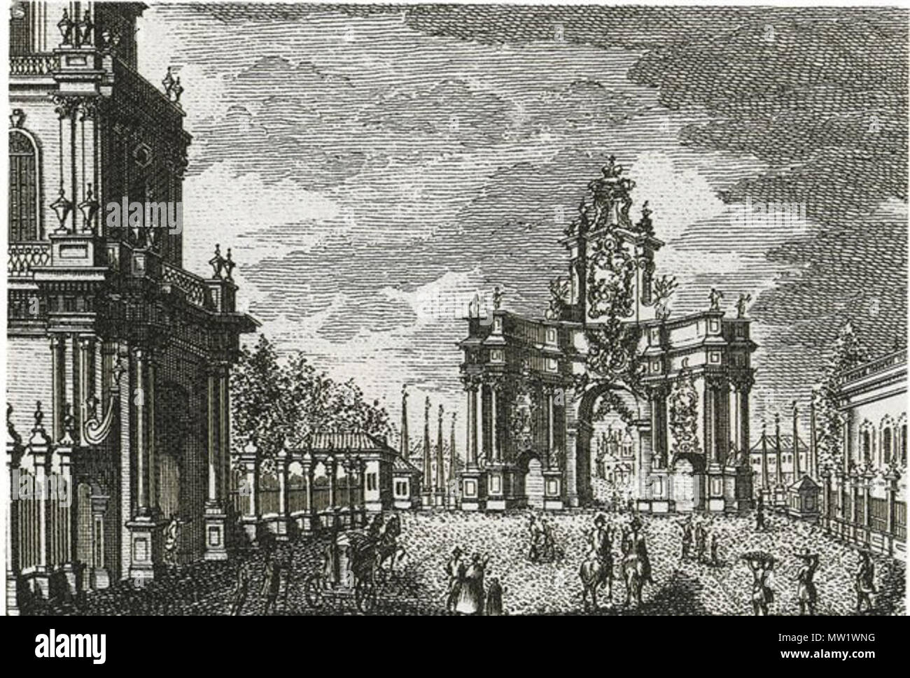 . Русский: Триумфальные ворота Екатерины II (архитектор Дмитрий ...